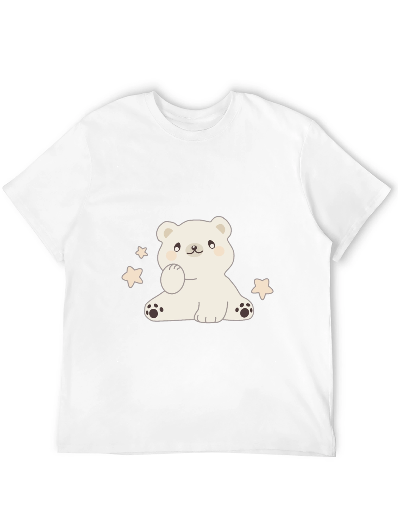 Cute Bear Graphic Tee - Soft Cotton Blend