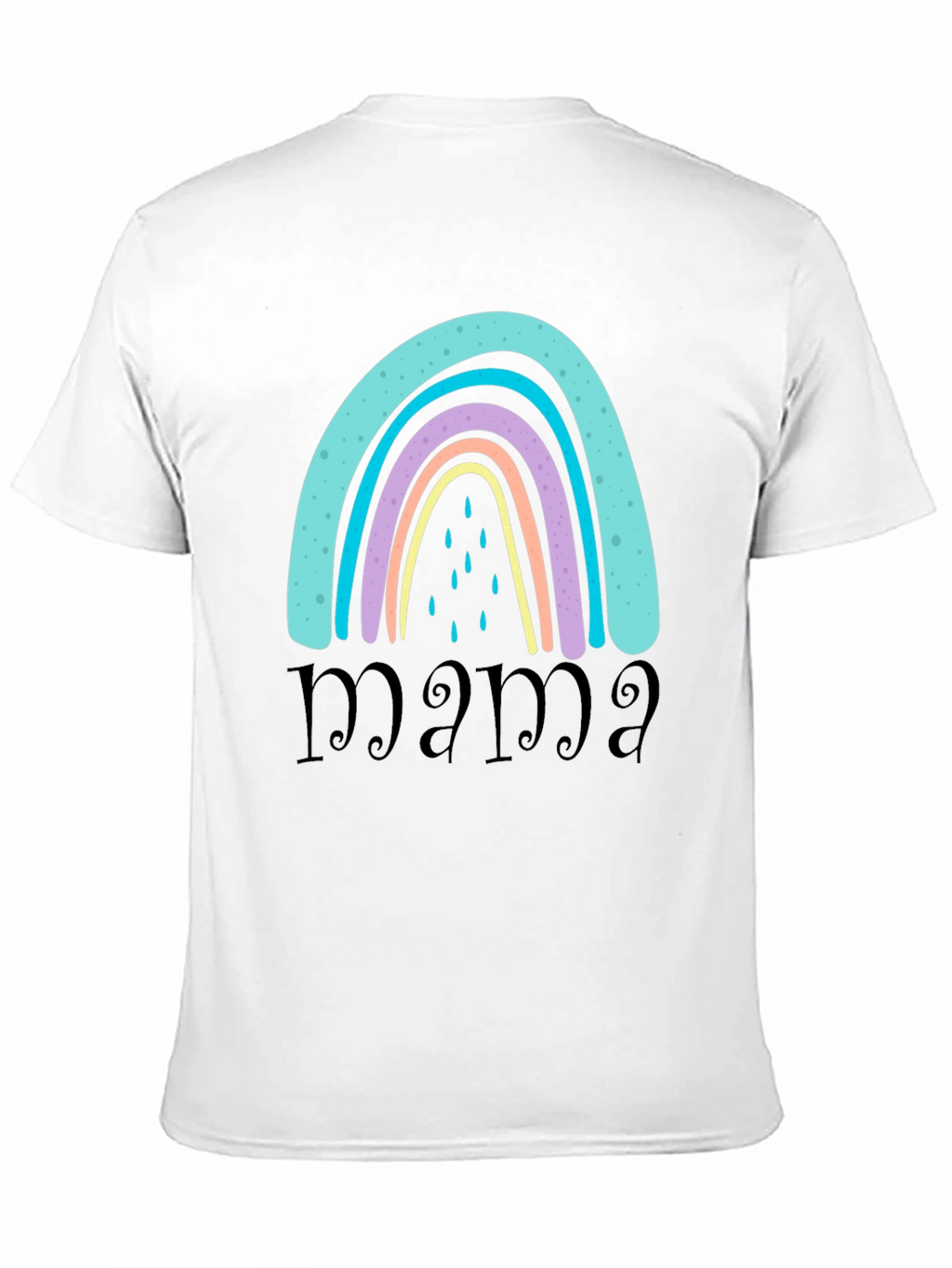 Mama Rainbow Graphic T-Shirt - Black Casual Tee