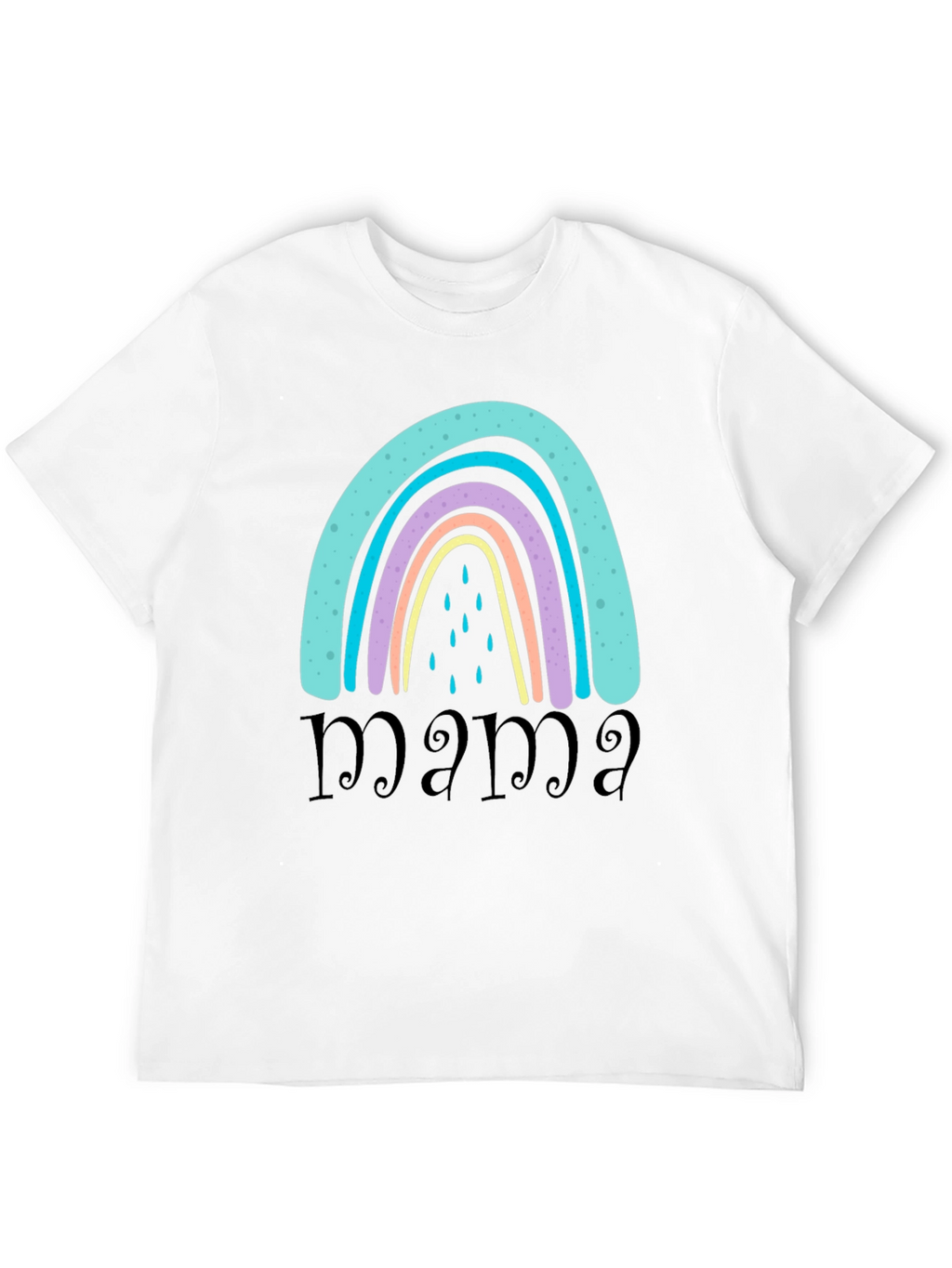 Mama Rainbow Graphic T-Shirt - Black Casual Tee