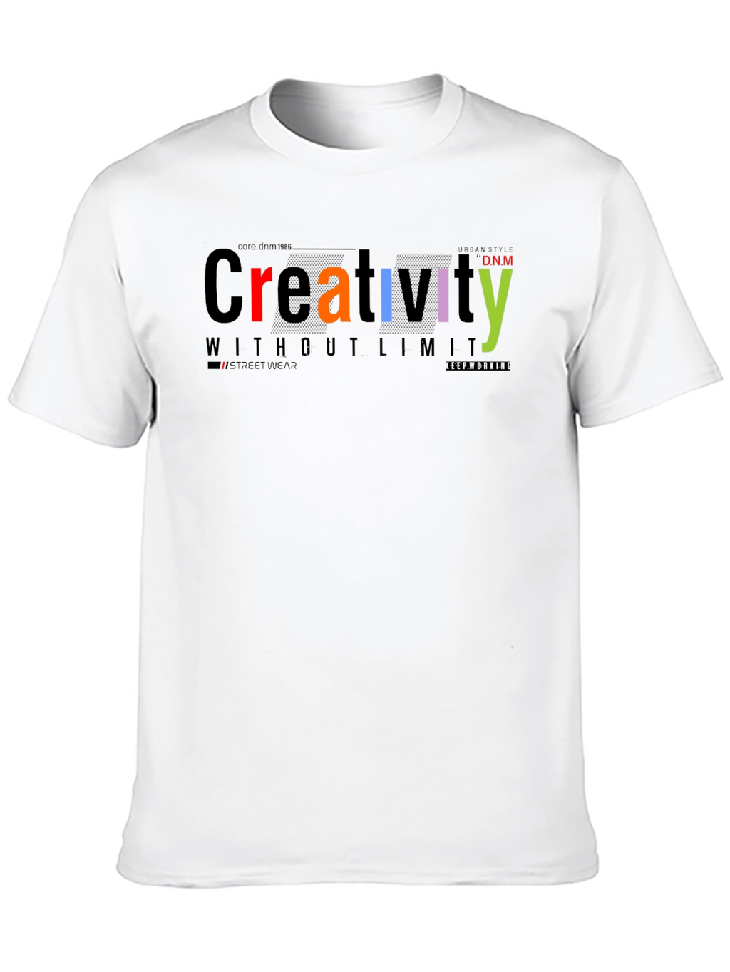 Mens Creativity Graphic Print Black T-Shirt