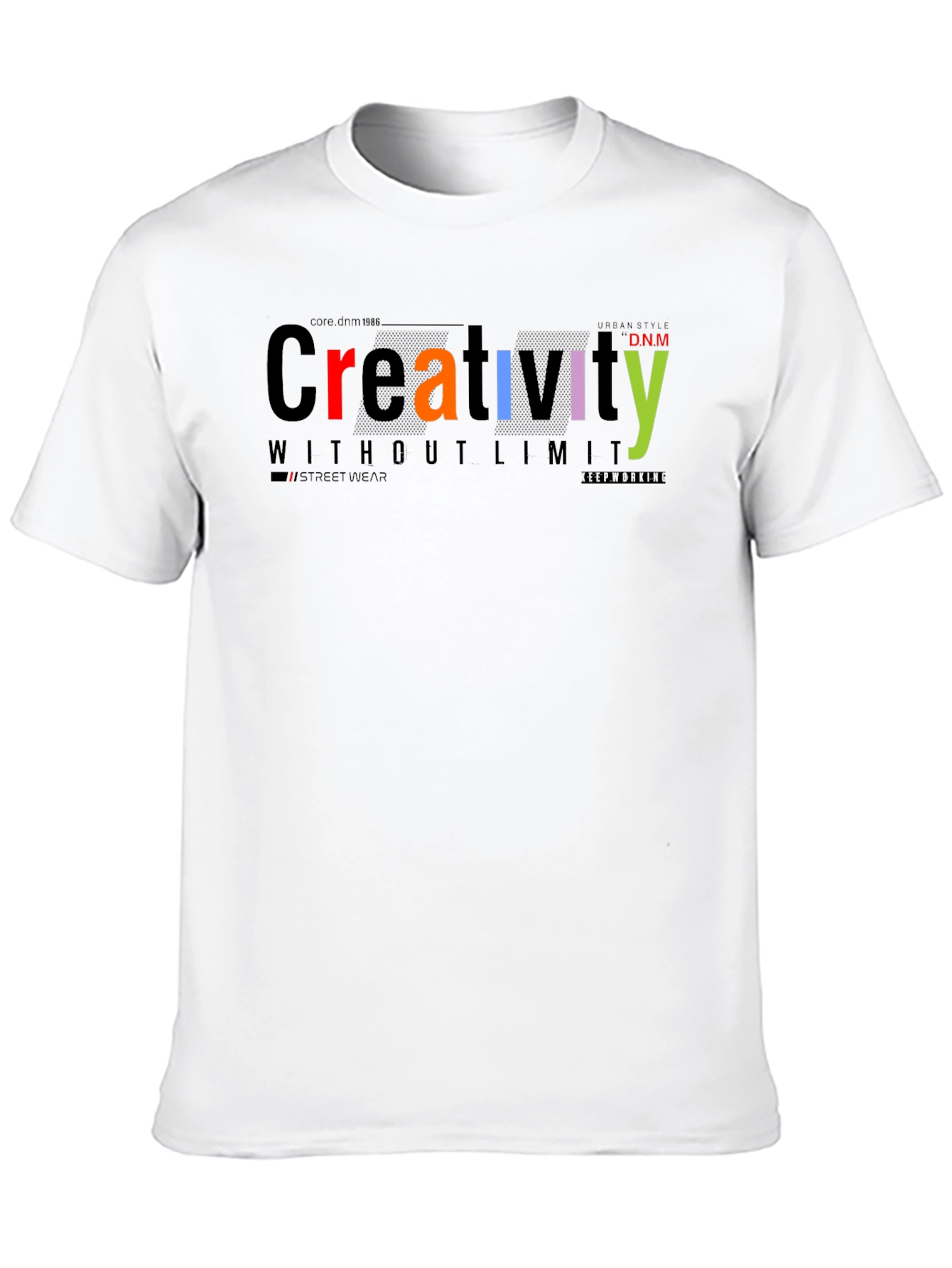 Mens Creativity Graphic Print Black T-Shirt