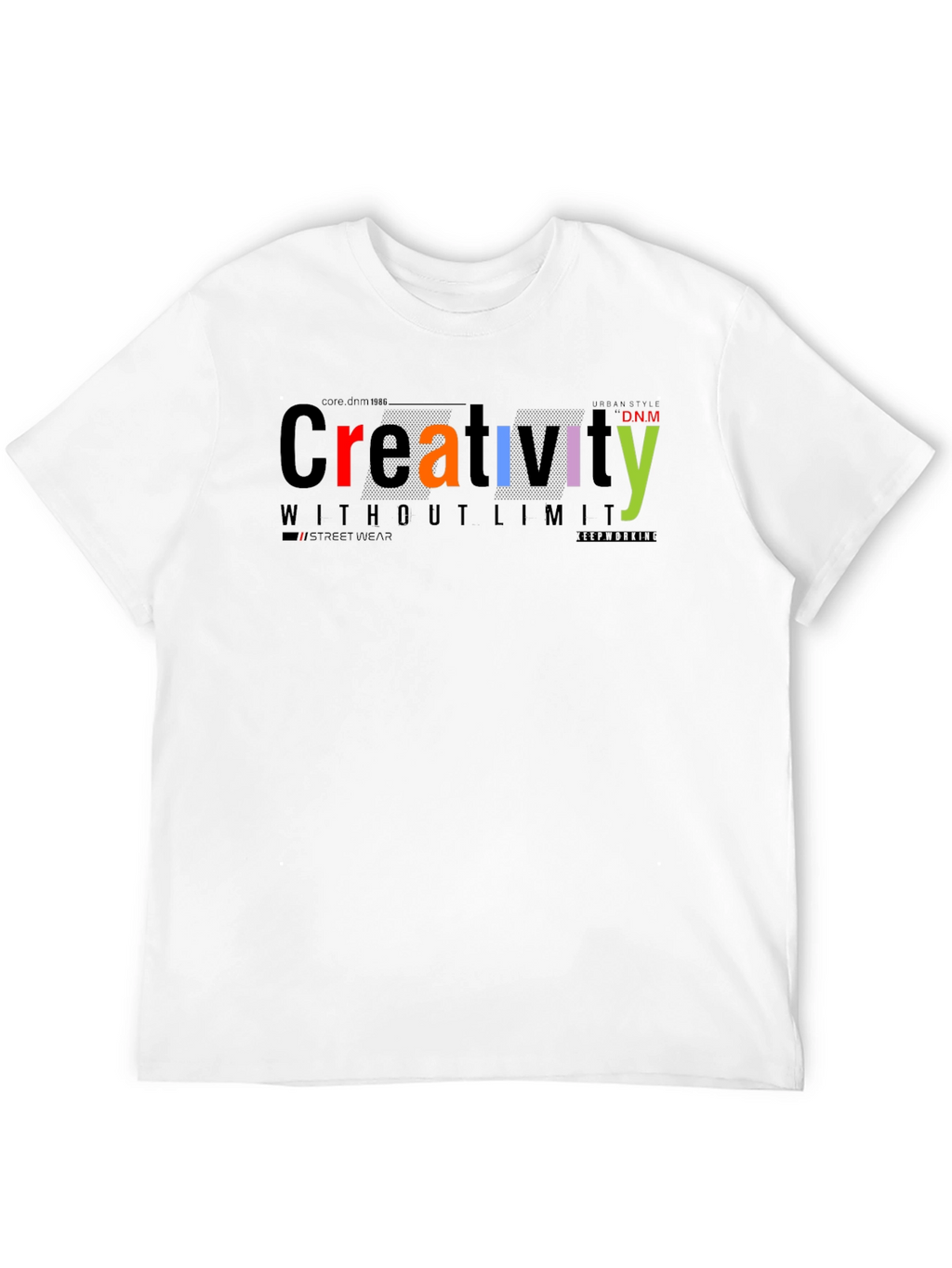 Mens Creativity Graphic Print Black T-Shirt