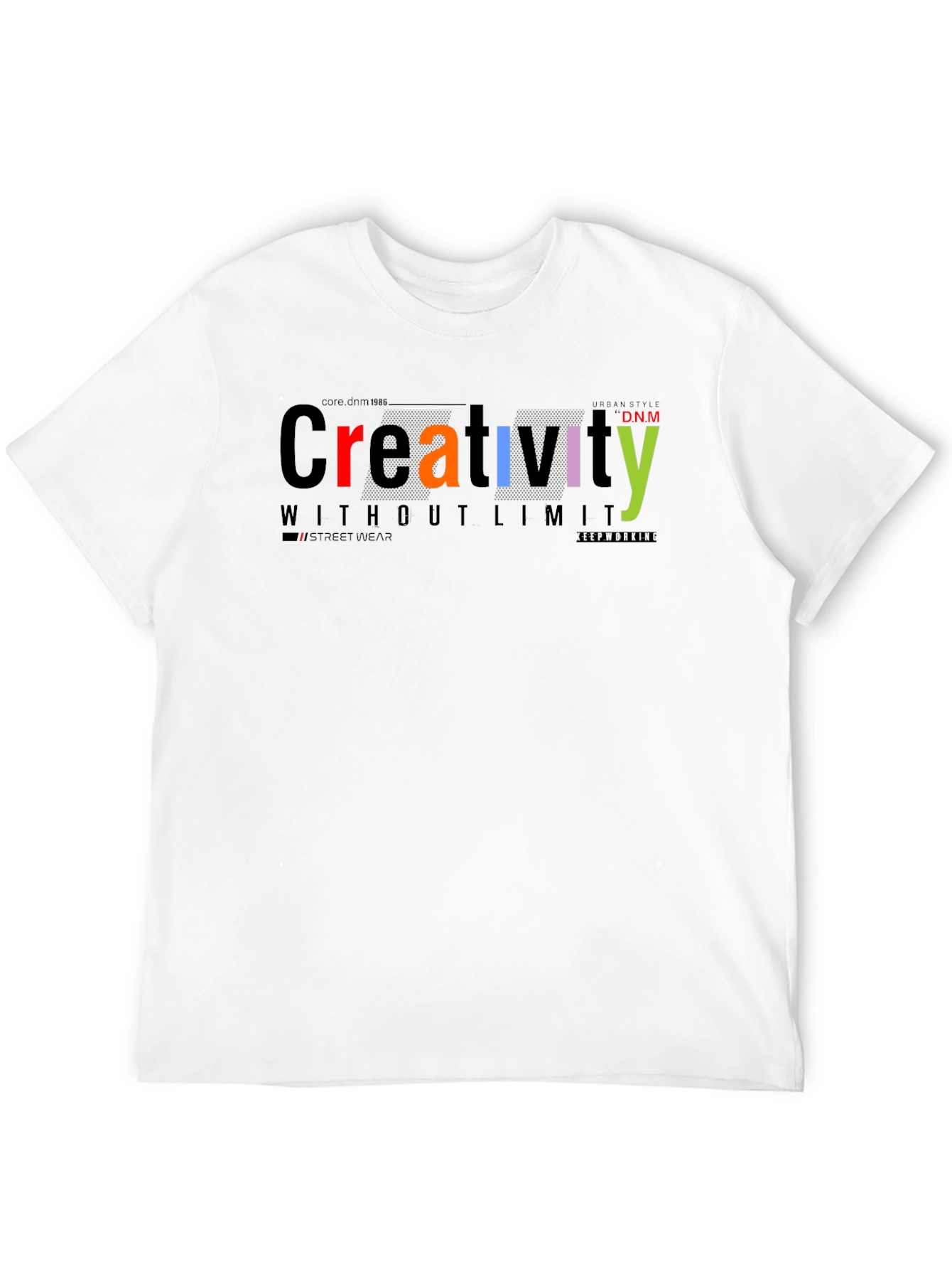 Mens Creativity Graphic Print Black T-Shirt