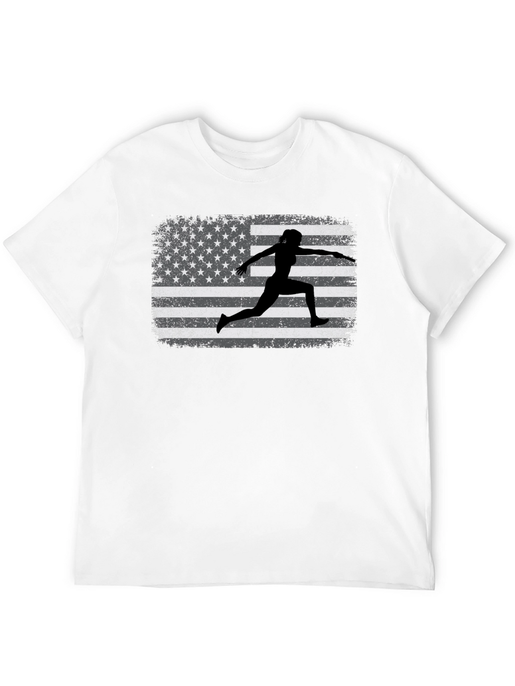 American Flag Fencing Silhouette T-Shirt