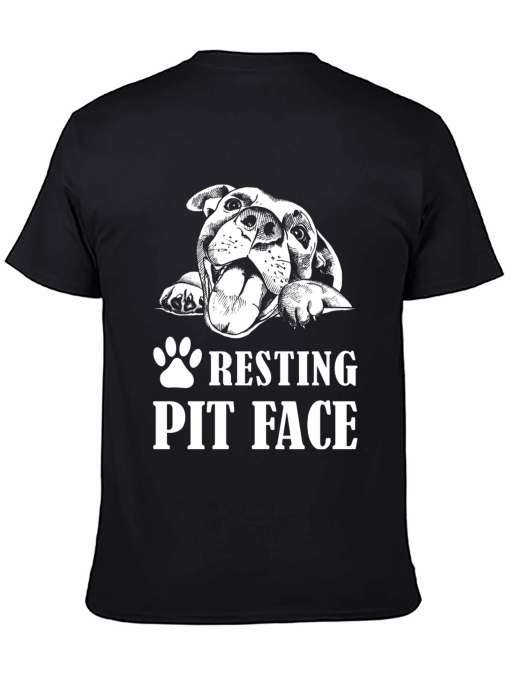 Resting Pit Face Graphic Tee - Black