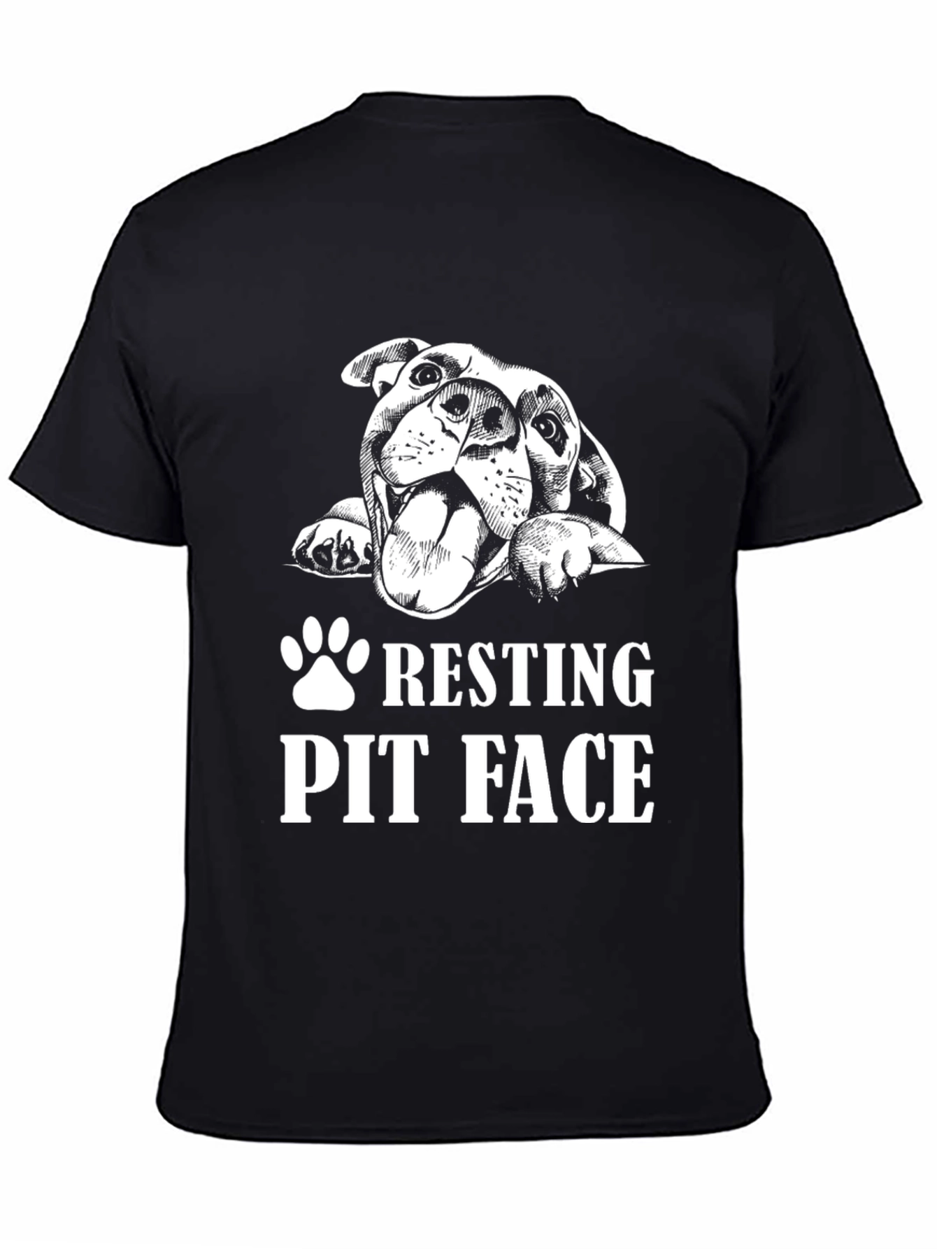 Resting Pit Face Graphic Tee - Black