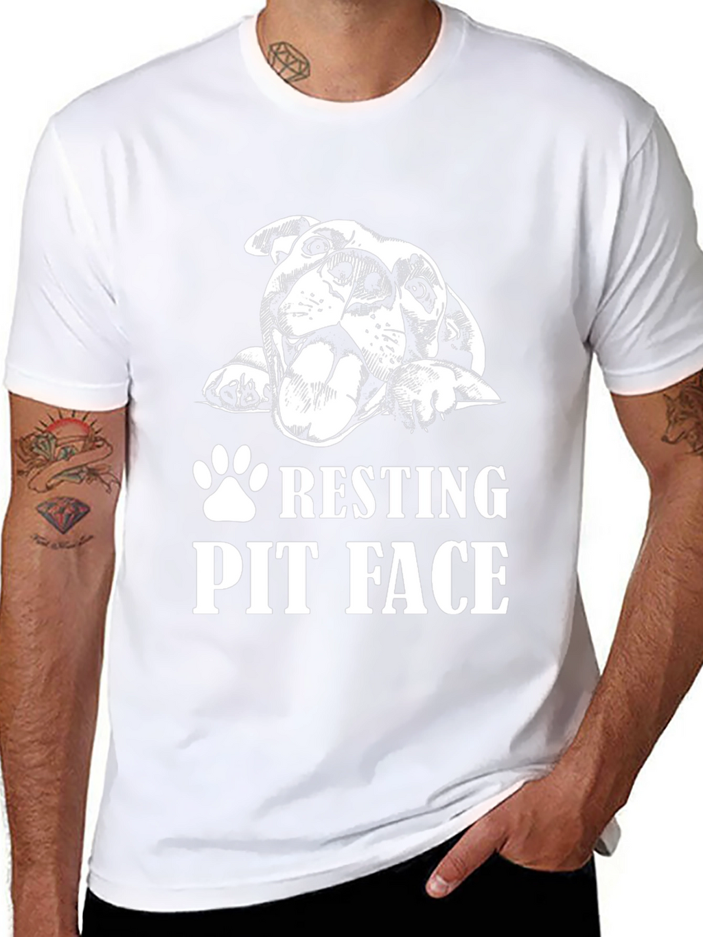 Resting Pit Face Graphic Tee - Black