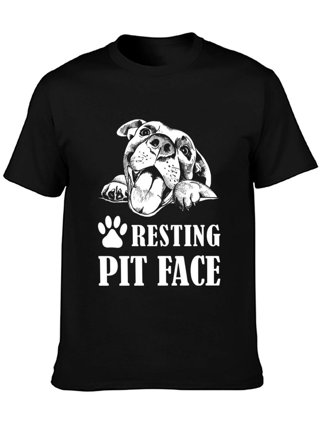 Resting Pit Face Graphic Tee - Black
