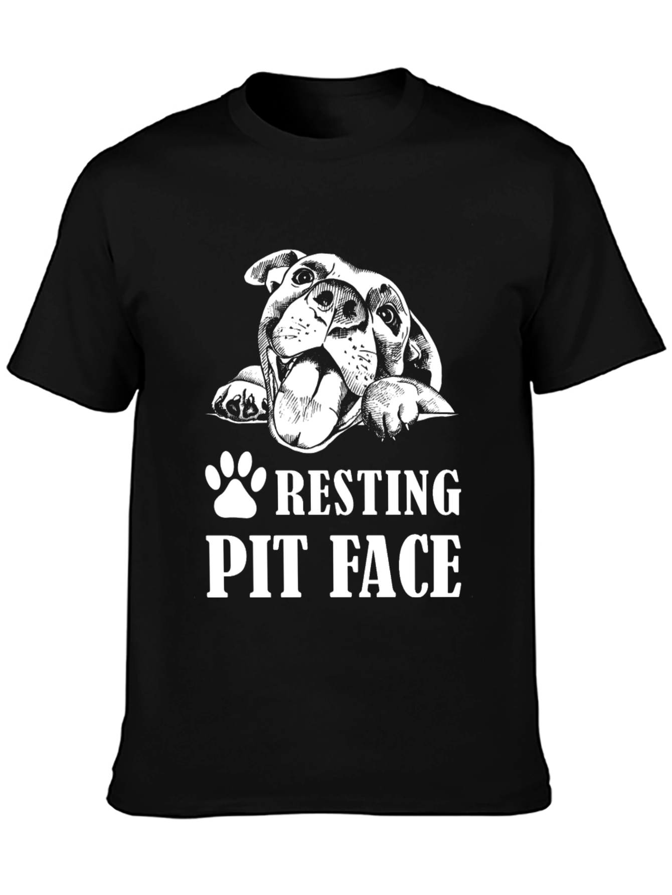 Resting Pit Face Graphic Tee - Black