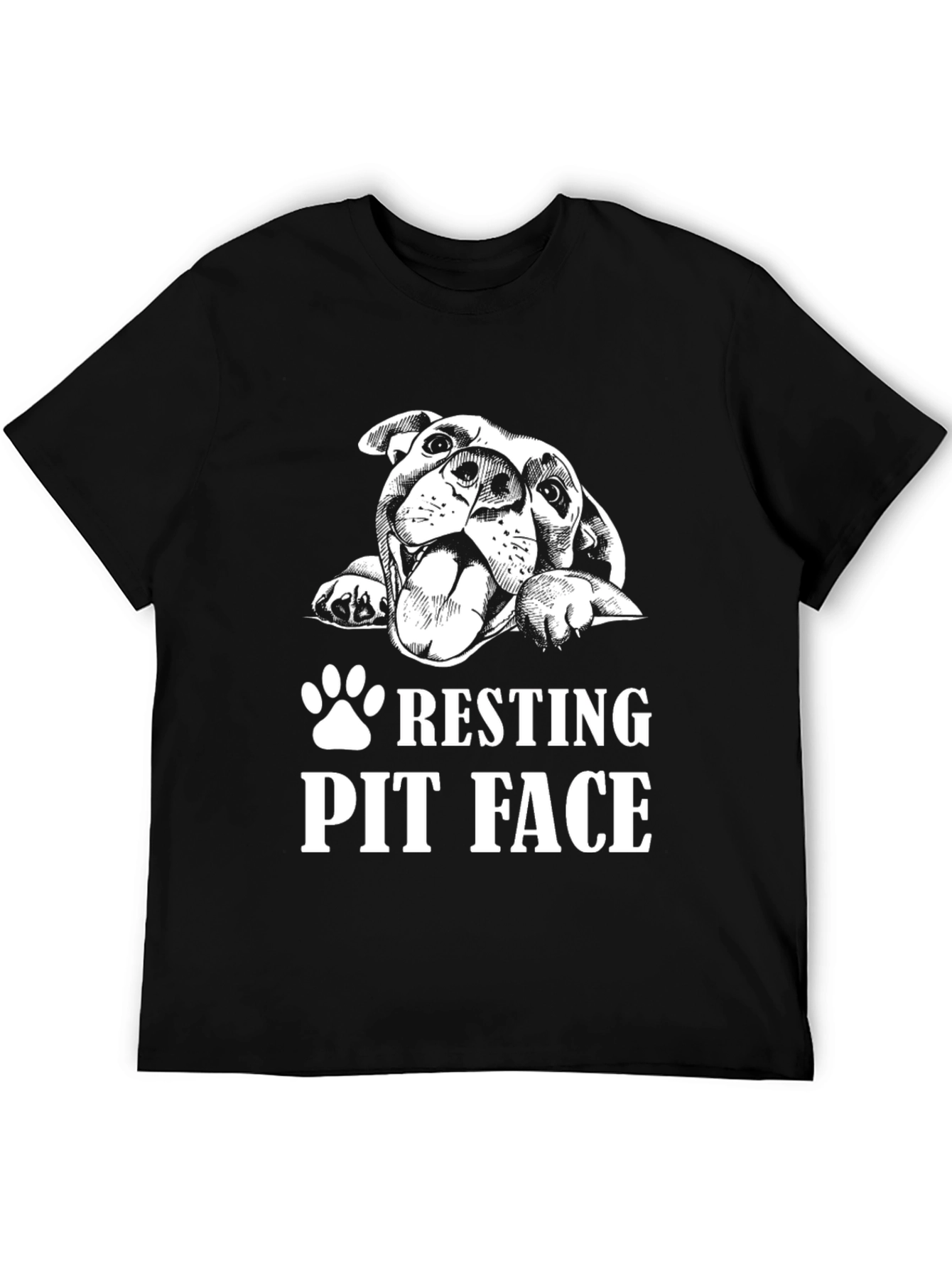 Resting Pit Face Graphic Tee - Black