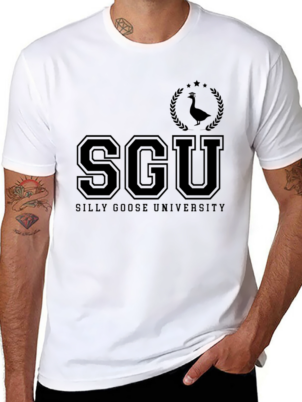 SGU Silly Goose University Black T-Shirt