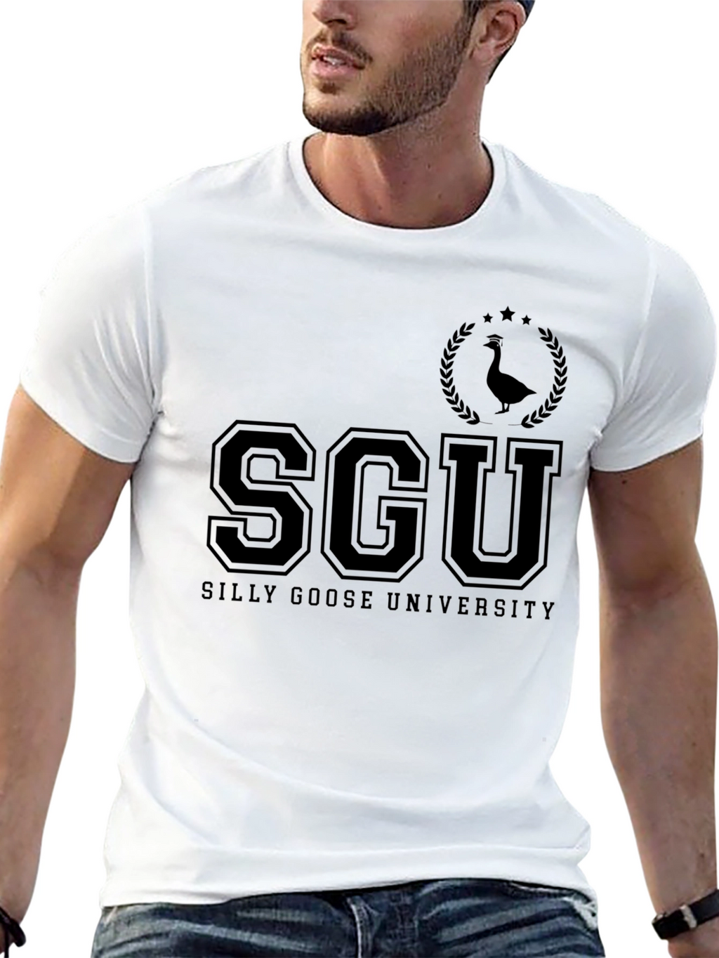 SGU Silly Goose University Black T-Shirt