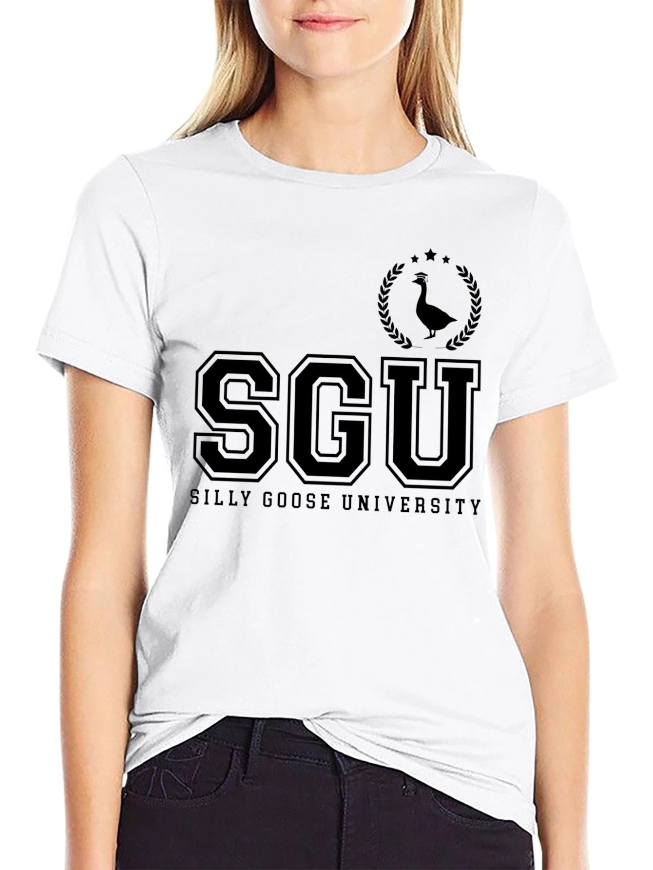 SGU Silly Goose University Black T-Shirt