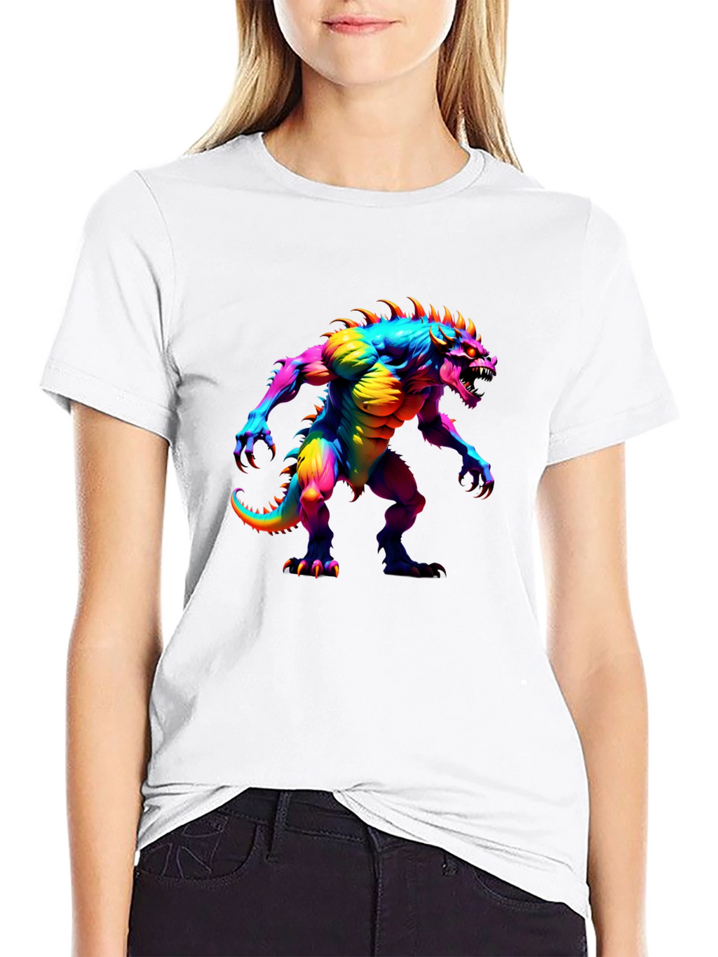 Rainbow Monster Graphic T-Shirt