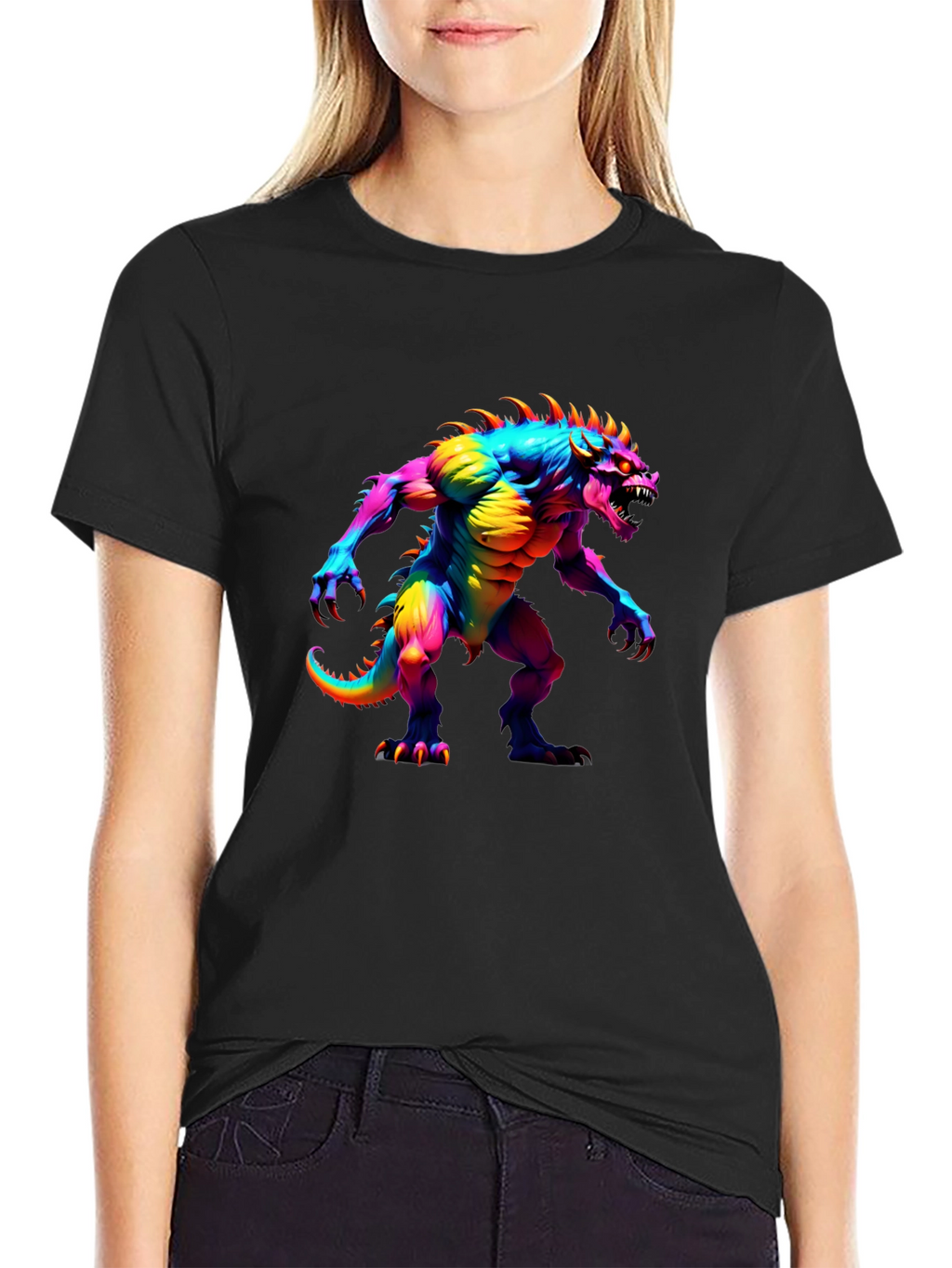 Rainbow Monster Graphic T-Shirt