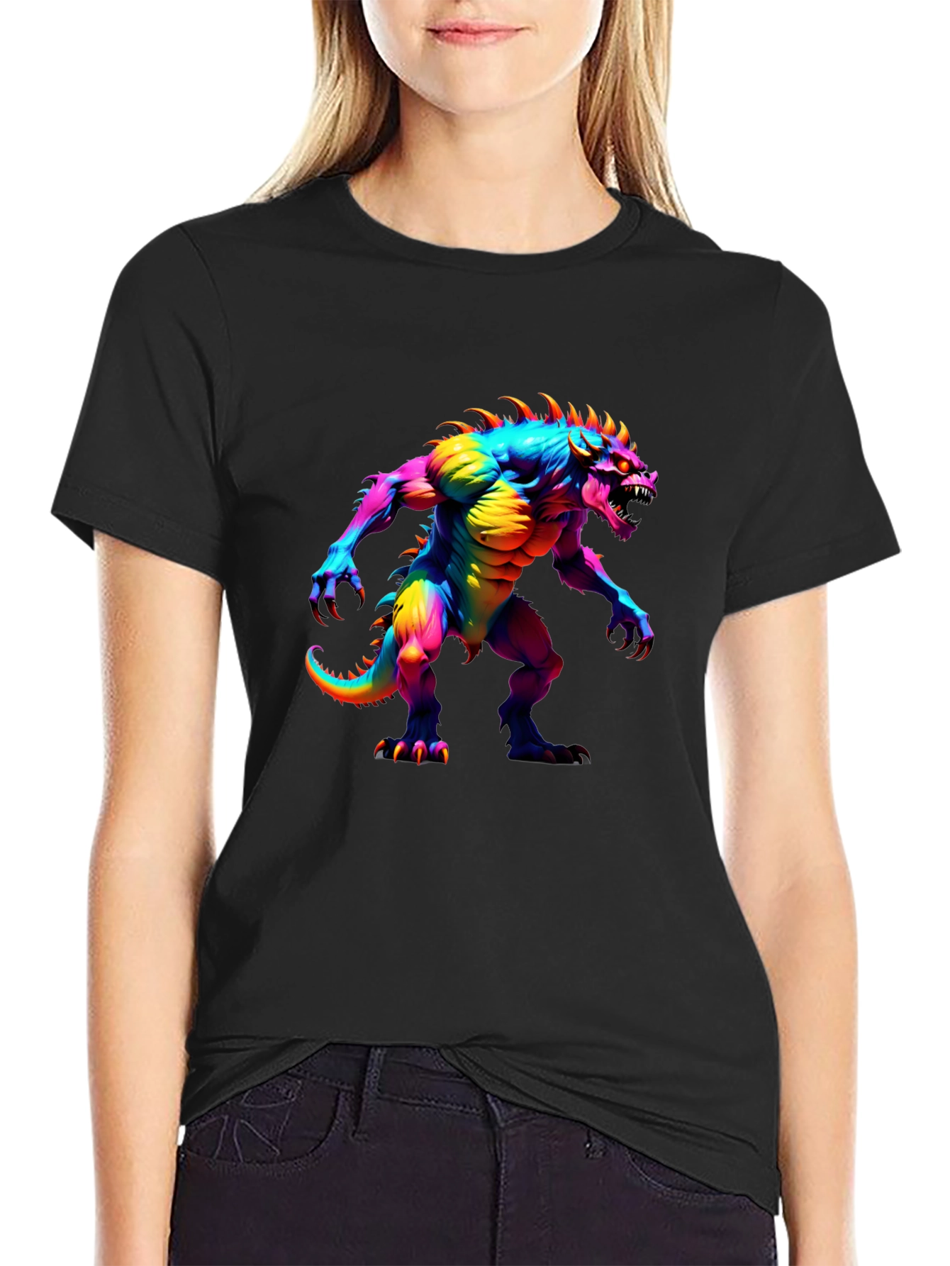 Rainbow Monster Graphic T-Shirt