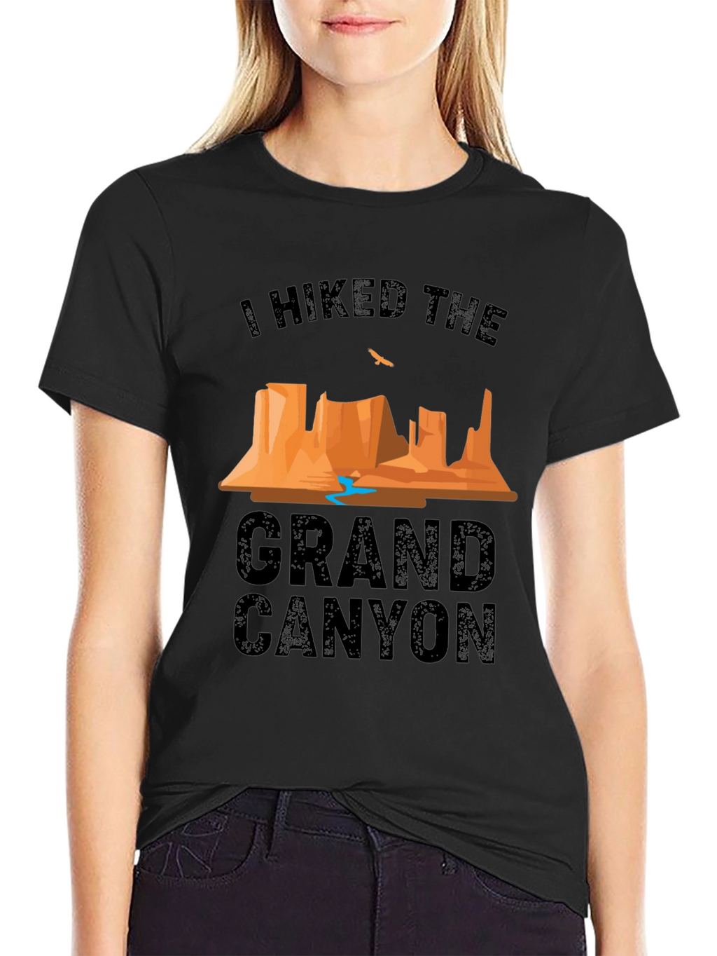 Grand Canyon Hiker Graphic T-Shirt - Black