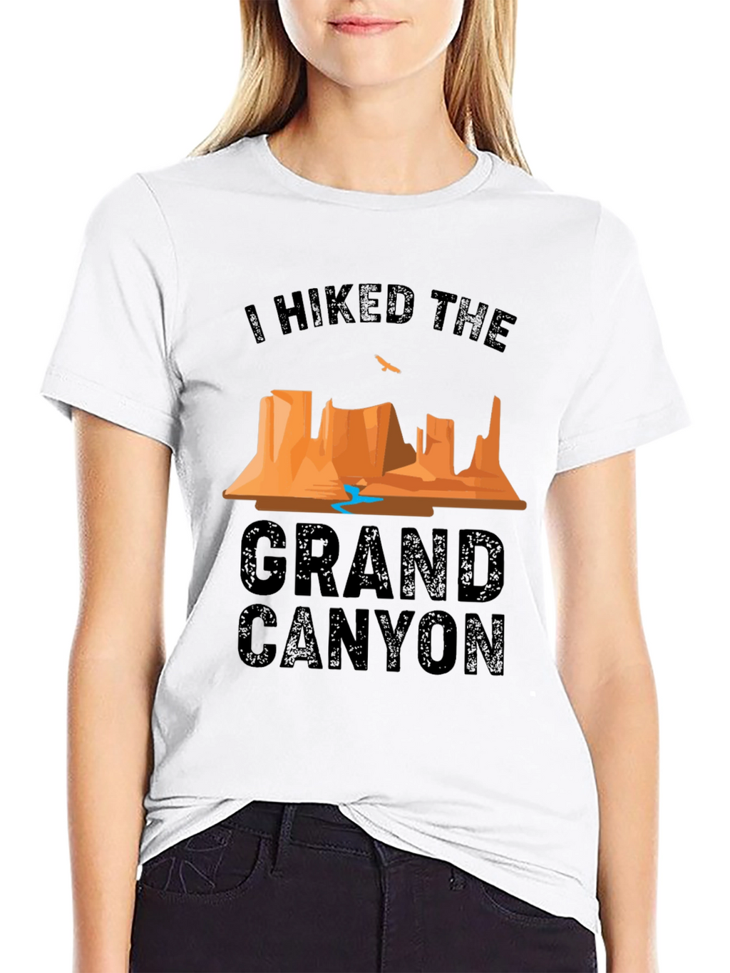 Grand Canyon Hiker Graphic T-Shirt - Black