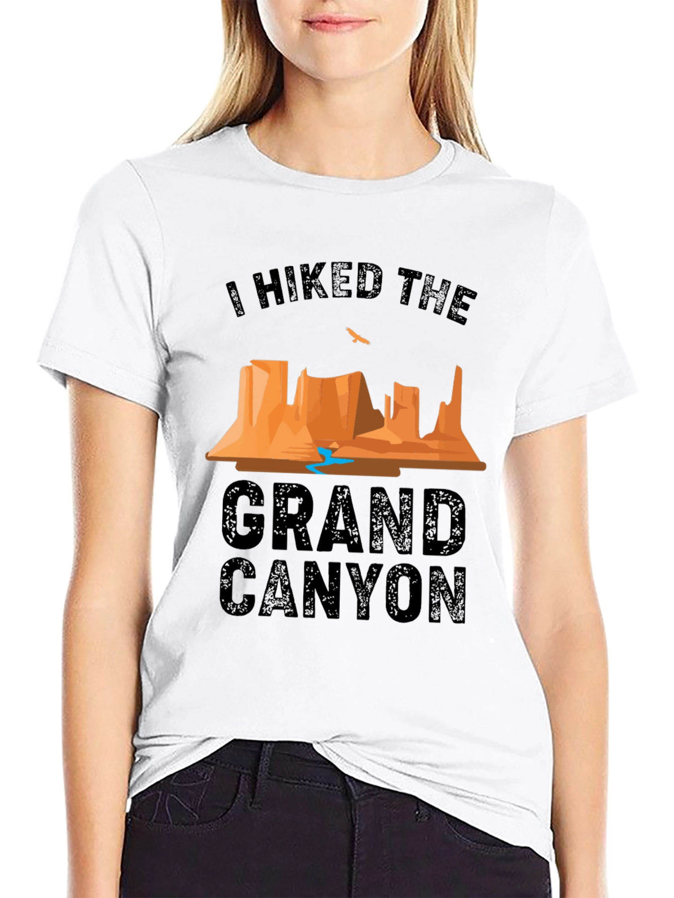 Grand Canyon Hiker Graphic T-Shirt - Black