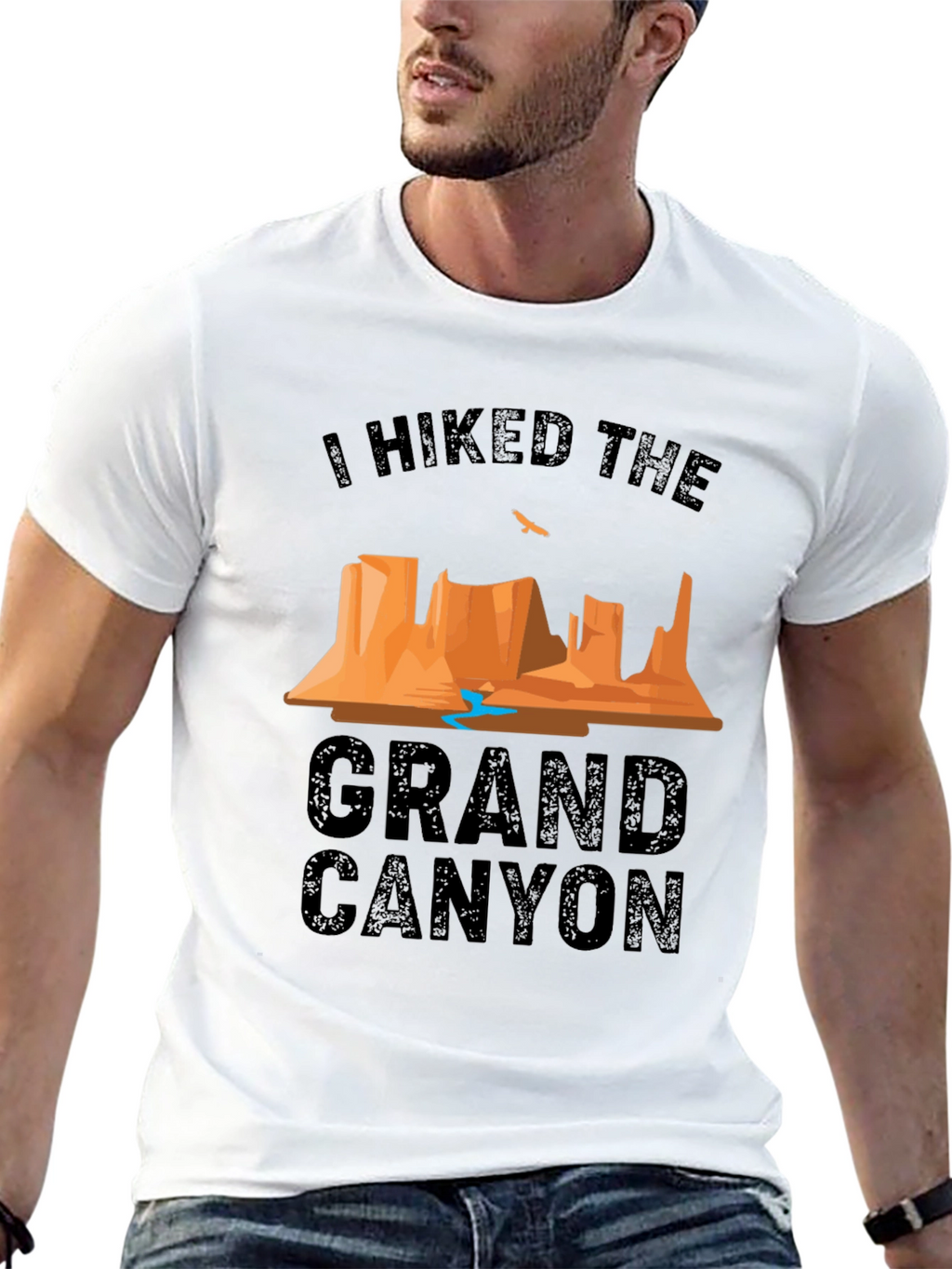 Grand Canyon Hiker Graphic T-Shirt - Black
