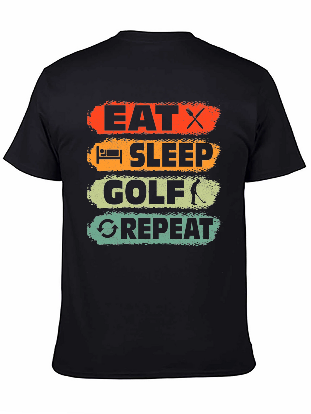 Eat Sleep Golf Repeat Mens Graphic Tee