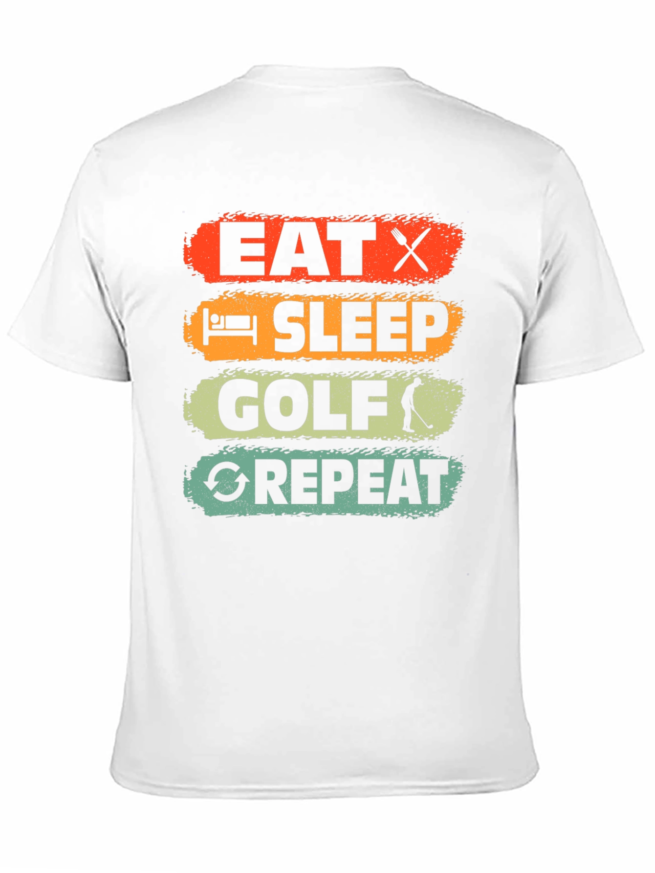 Eat Sleep Golf Repeat Mens Graphic Tee
