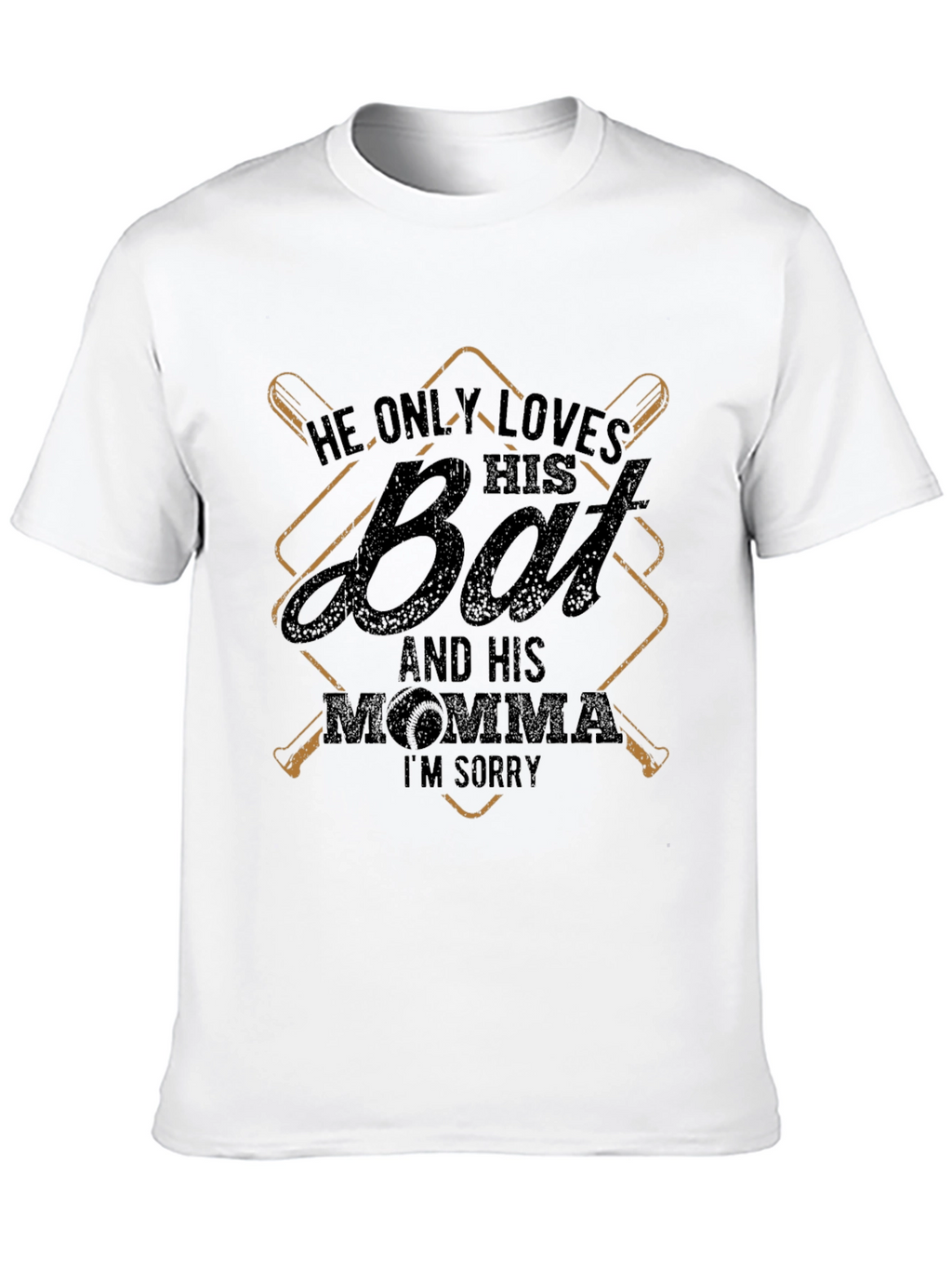 He Only Loves His Bat Funny T-Shirt