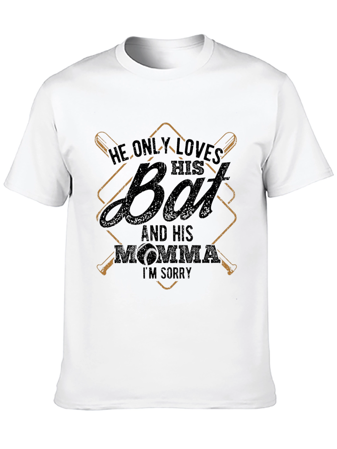 He Only Loves His Bat Funny T-Shirt