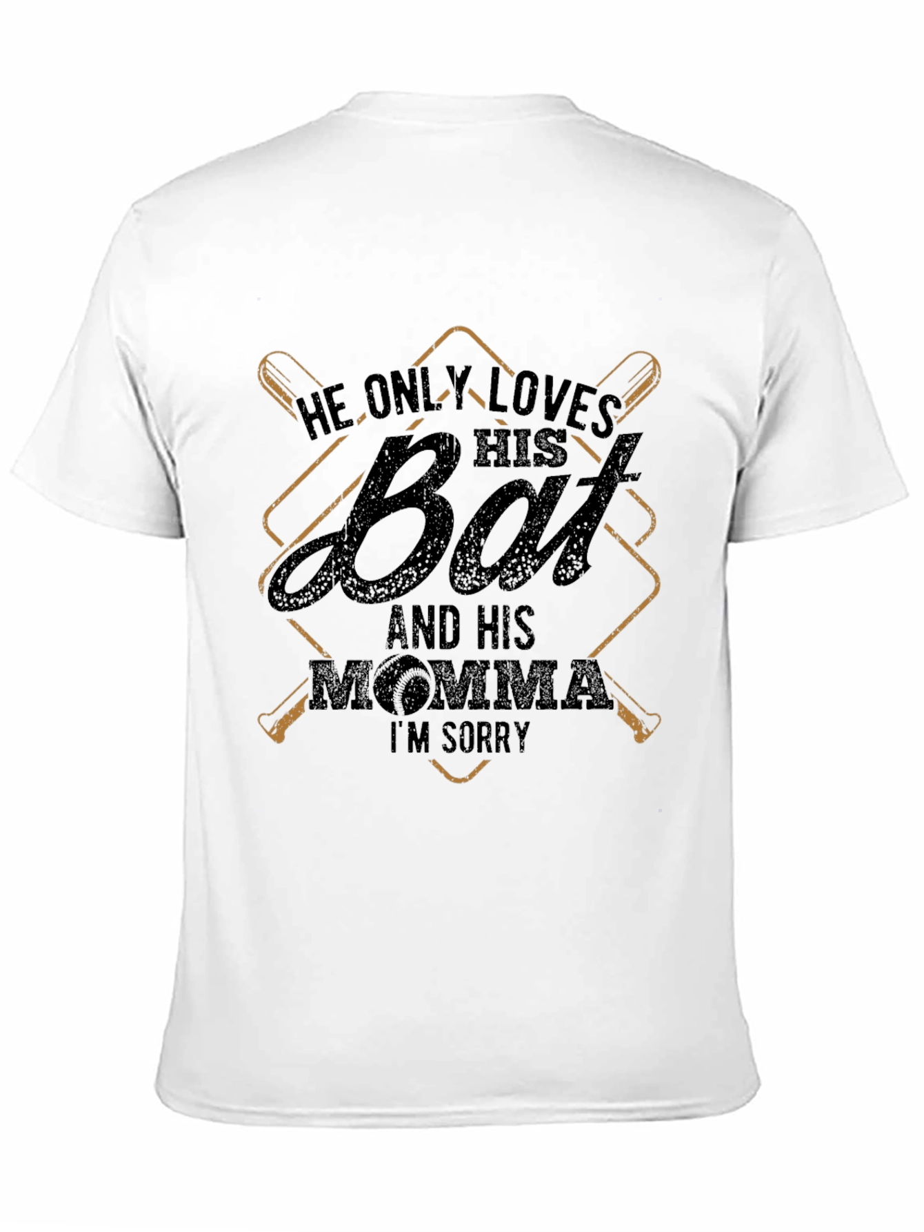 He Only Loves His Bat Funny T-Shirt