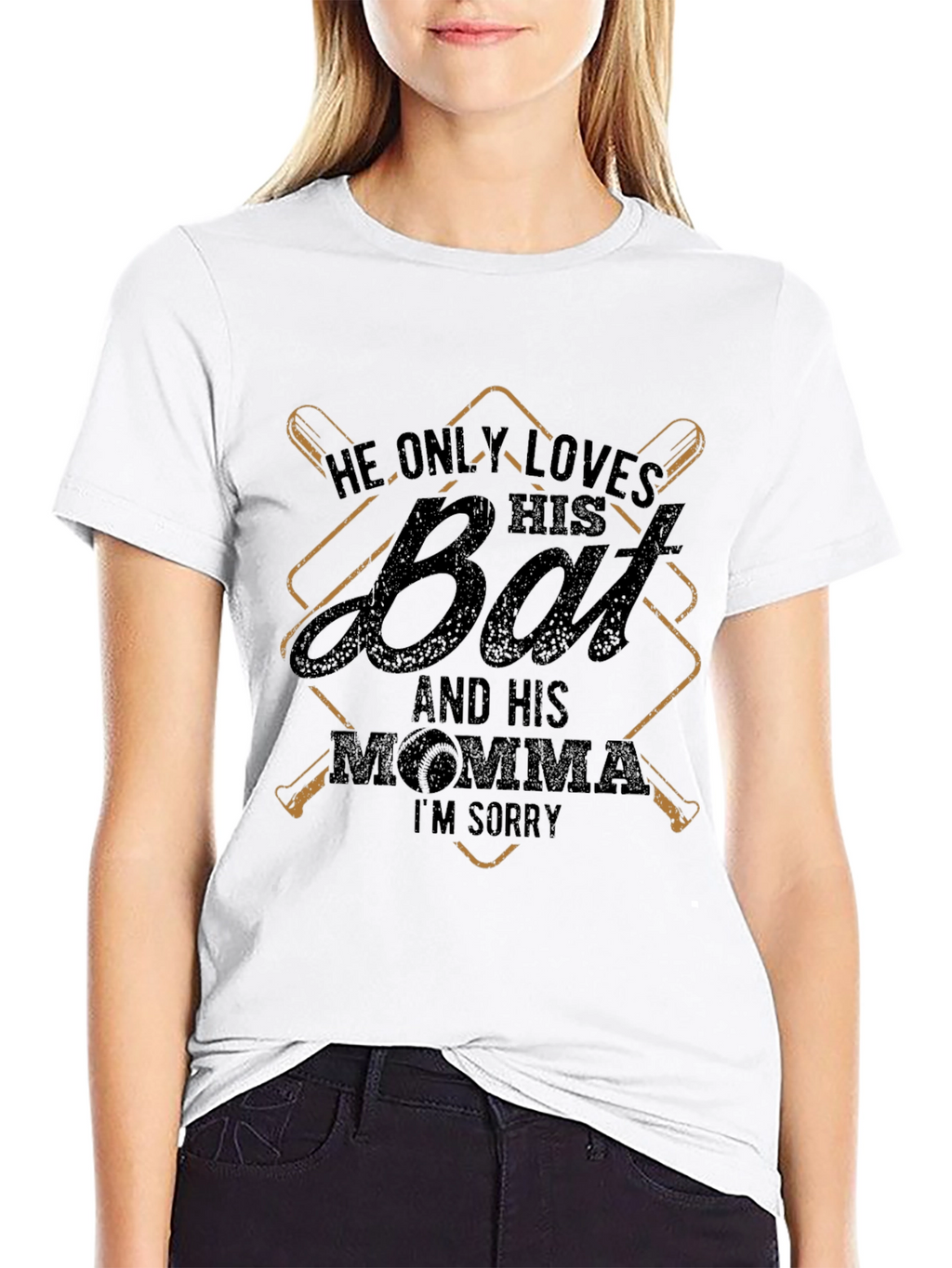 He Only Loves His Bat Funny T-Shirt