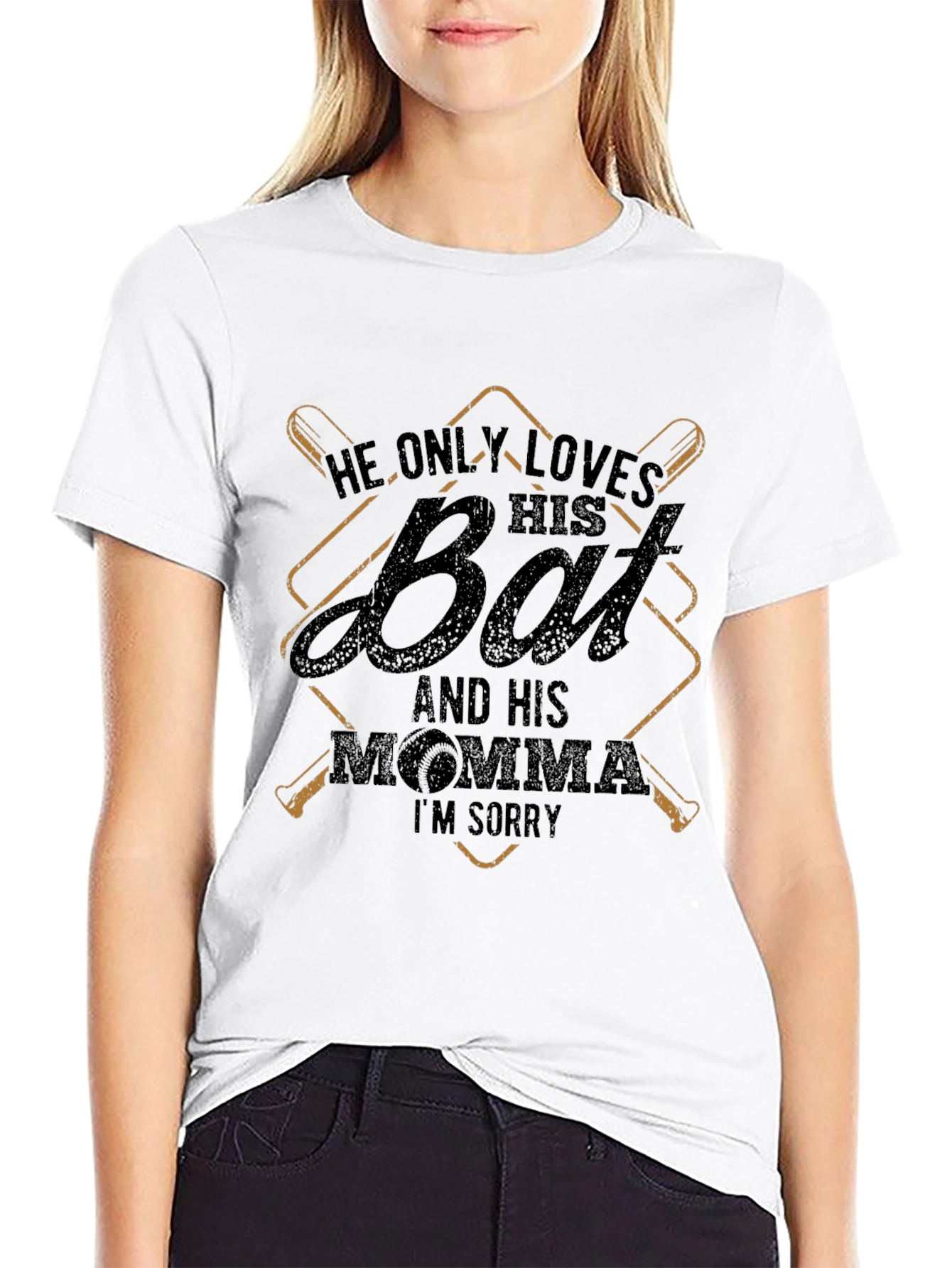 He Only Loves His Bat Funny T-Shirt