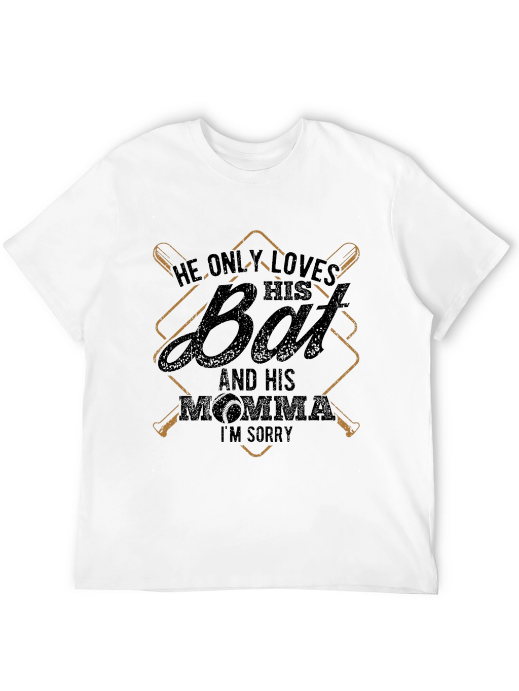 He Only Loves His Bat Funny T-Shirt