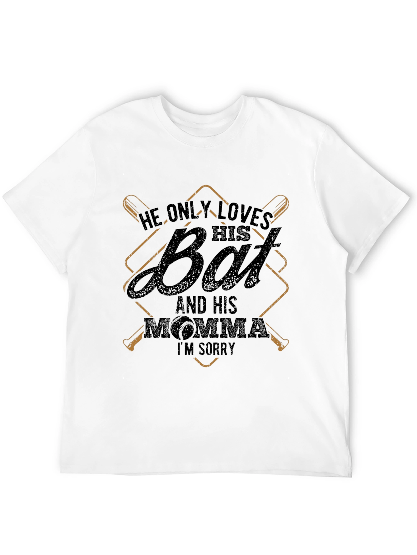 He Only Loves His Bat Funny T-Shirt