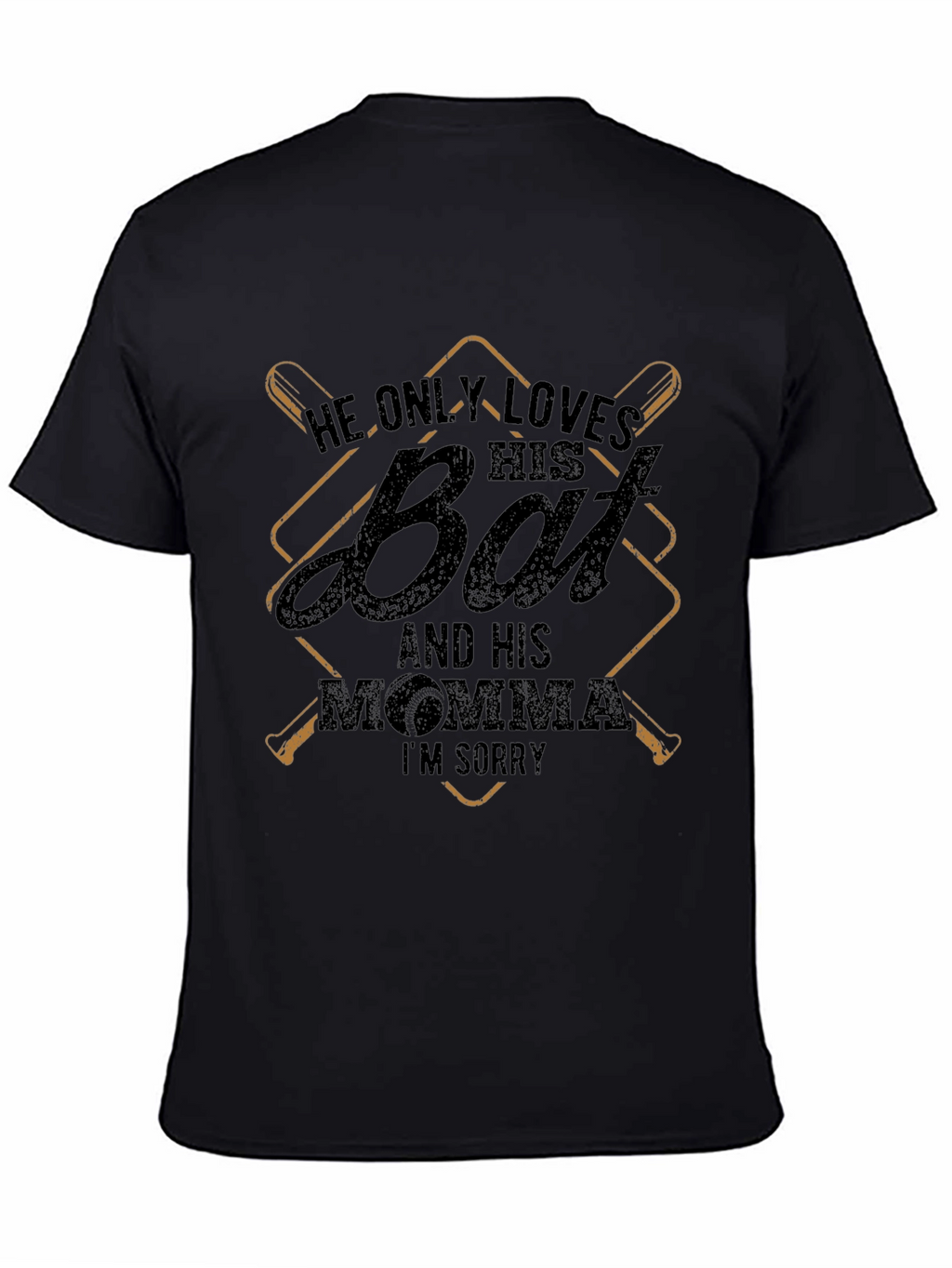 He Only Loves His Bat Funny T-Shirt