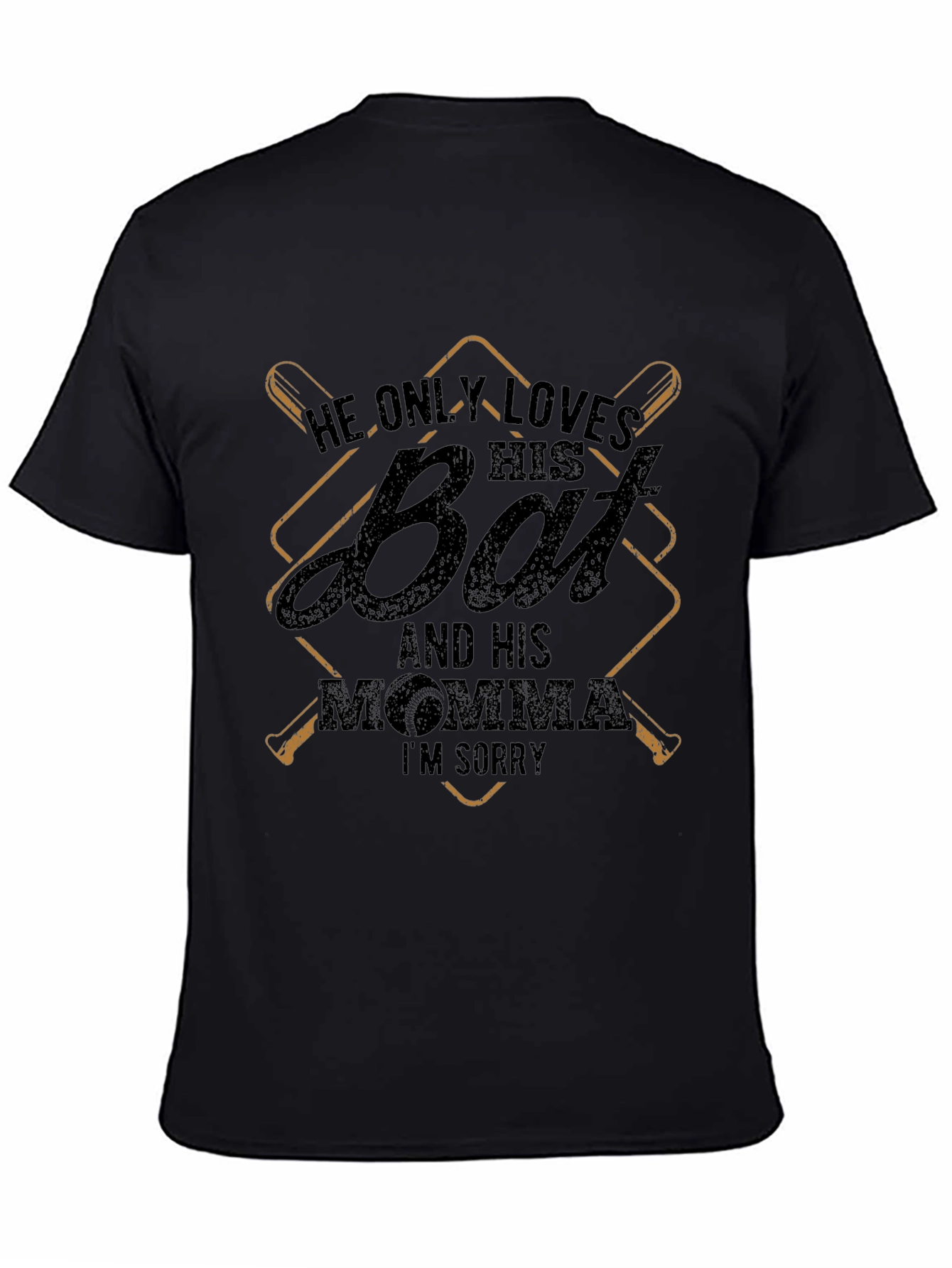 He Only Loves His Bat Funny T-Shirt