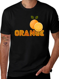 Orange Fruit Graphic Print T-Shirt
