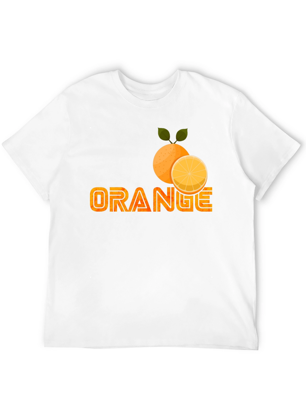 Orange Fruit Graphic Print T-Shirt