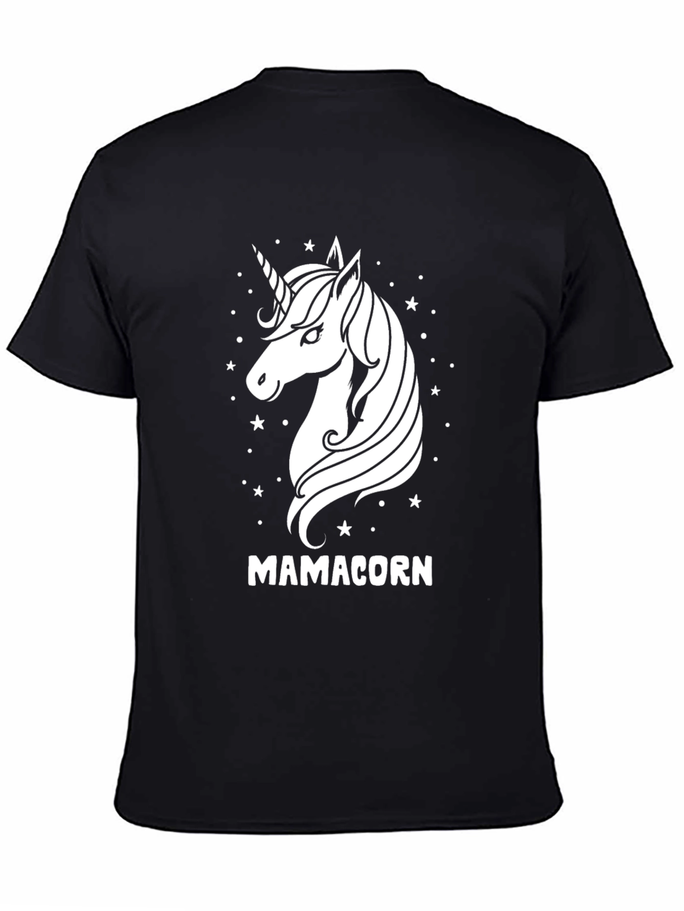 Mamacorn Unicorn Graphic Tee - Black Cotton Shirt