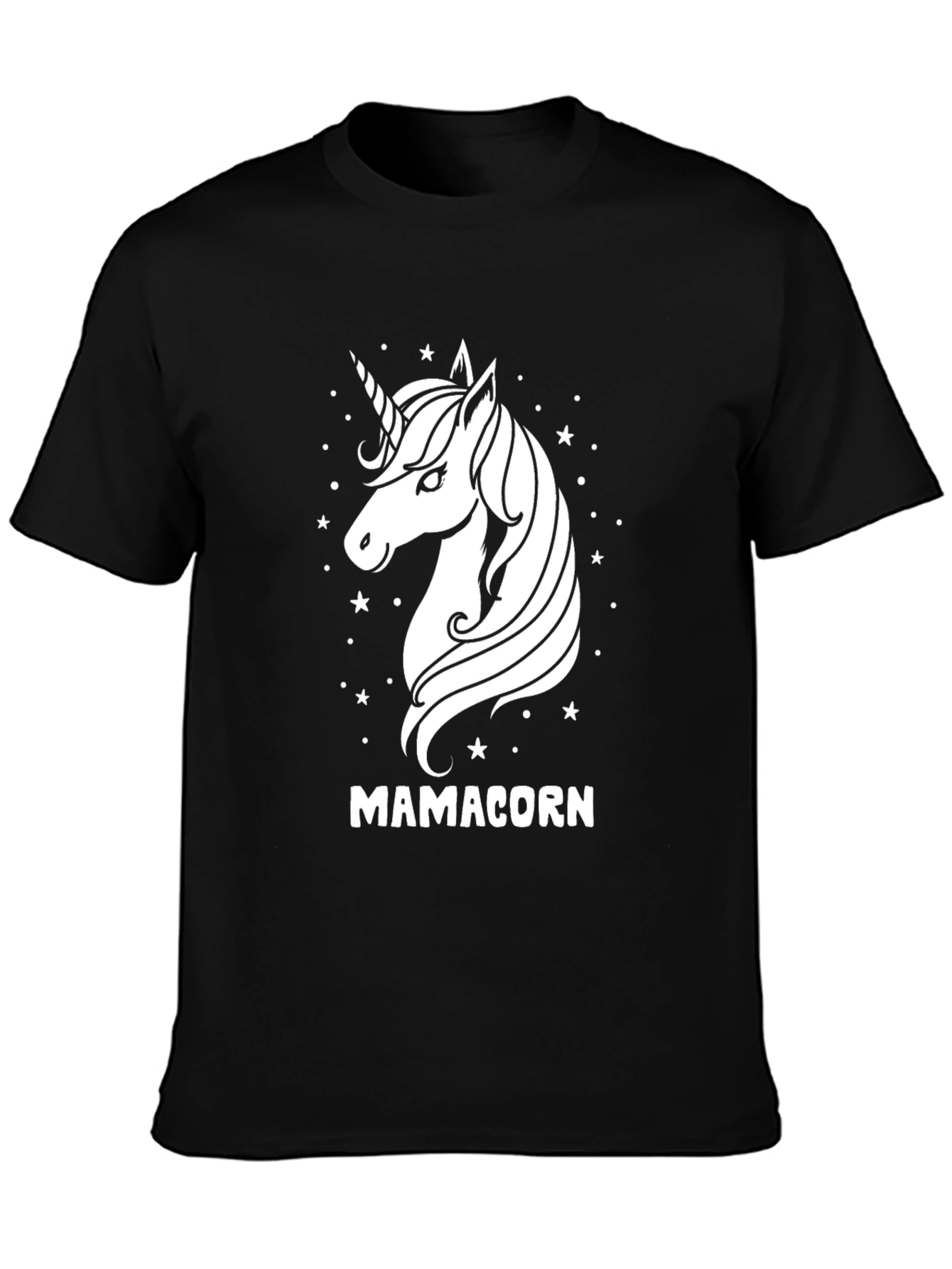 Mamacorn Unicorn Graphic Tee - Black Cotton Shirt