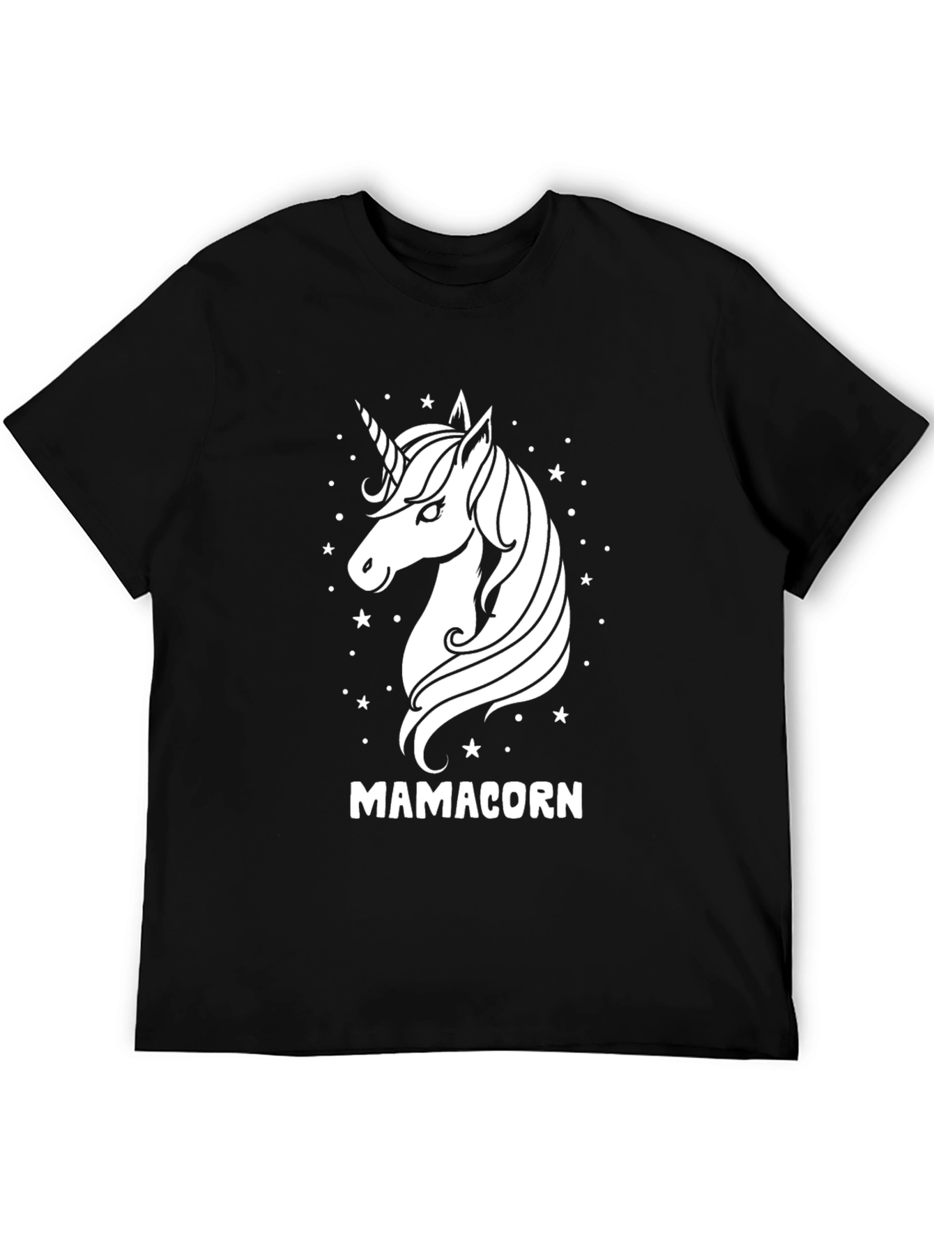 Mamacorn Unicorn Graphic Tee - Black Cotton Shirt