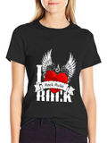 I Love Rock Music Graphic T-Shirt
