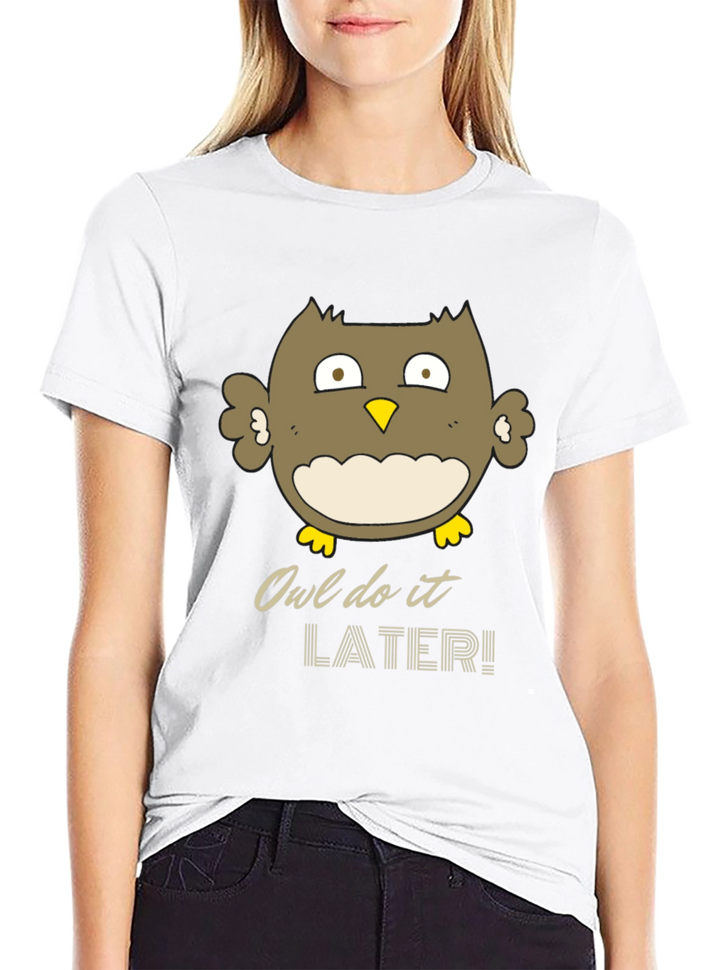 Owl Do It Later Funny Graphic T-Shirt