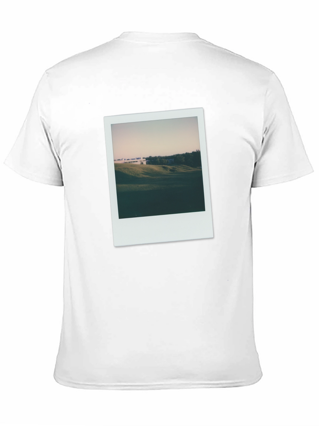 Retro Landscape Tee - Black Cotton T-Shirt