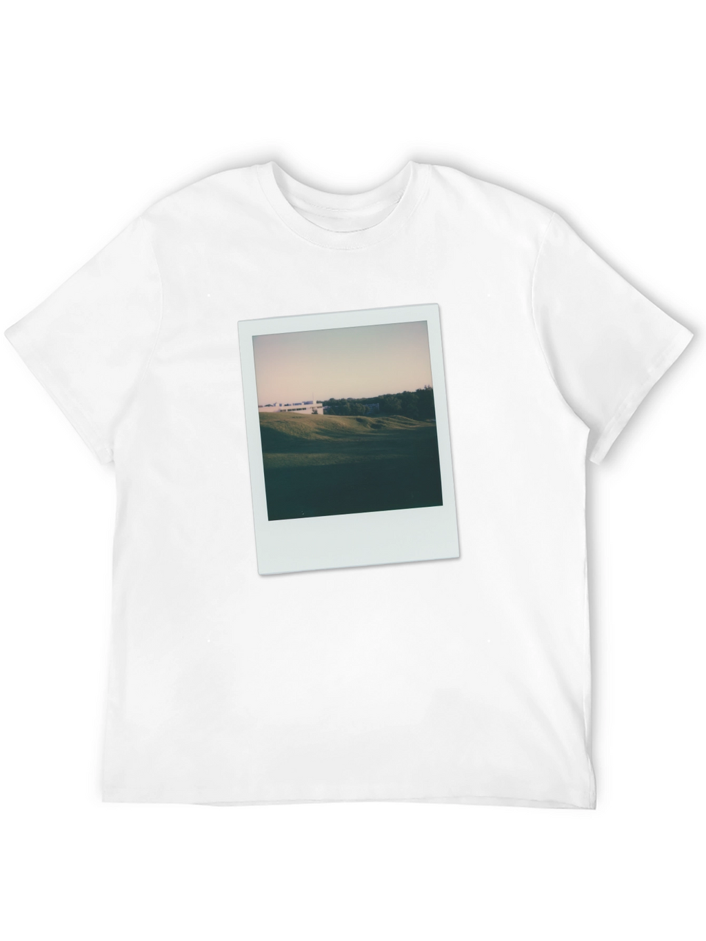 Retro Landscape Tee - Black Cotton T-Shirt