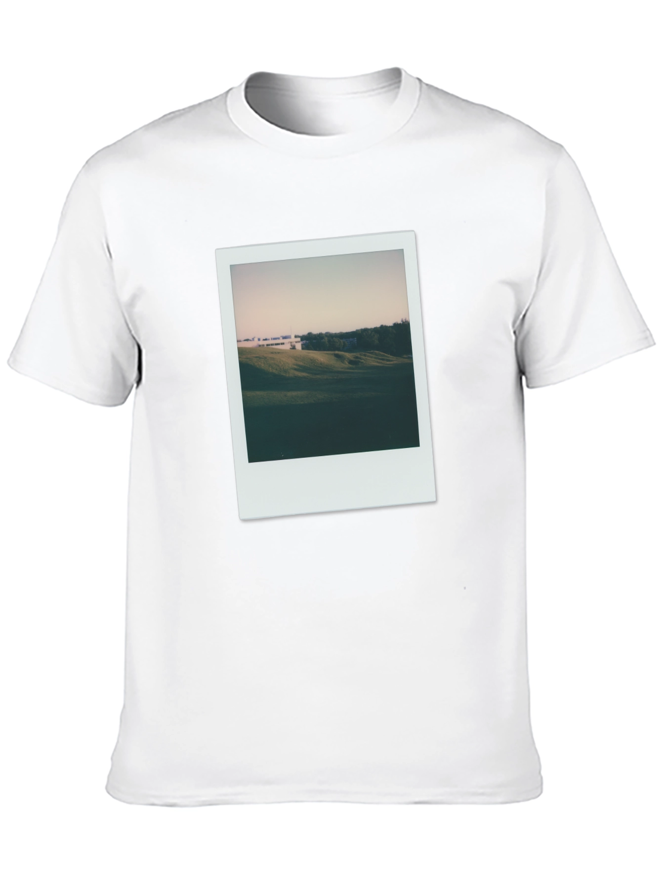 Retro Landscape Tee - Black Cotton T-Shirt