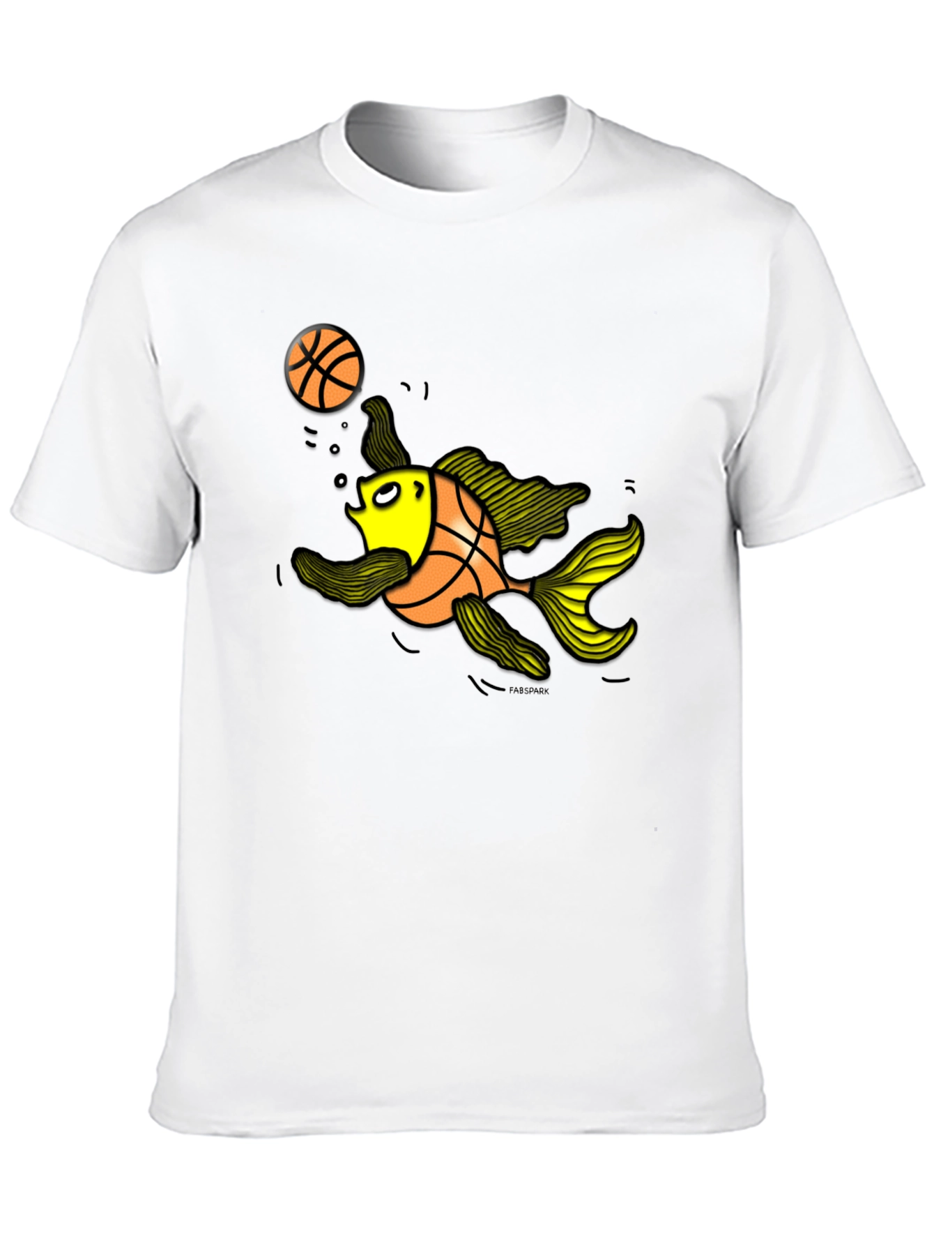 Basketball Fish Graphic Tee - Black
