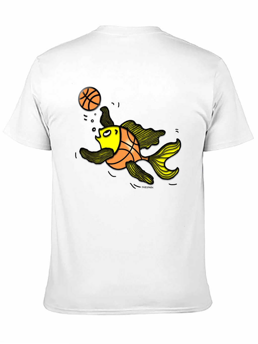 Basketball Fish Graphic Tee - Black