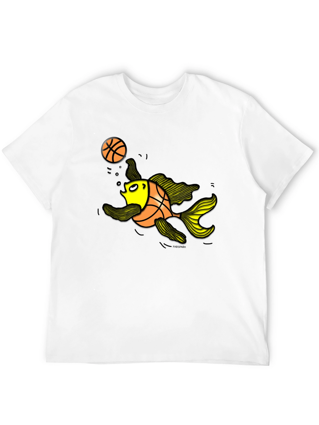Basketball Fish Graphic Tee - Black