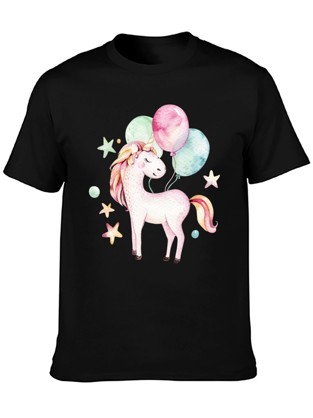 Unicorn Balloons Graphic T-Shirt