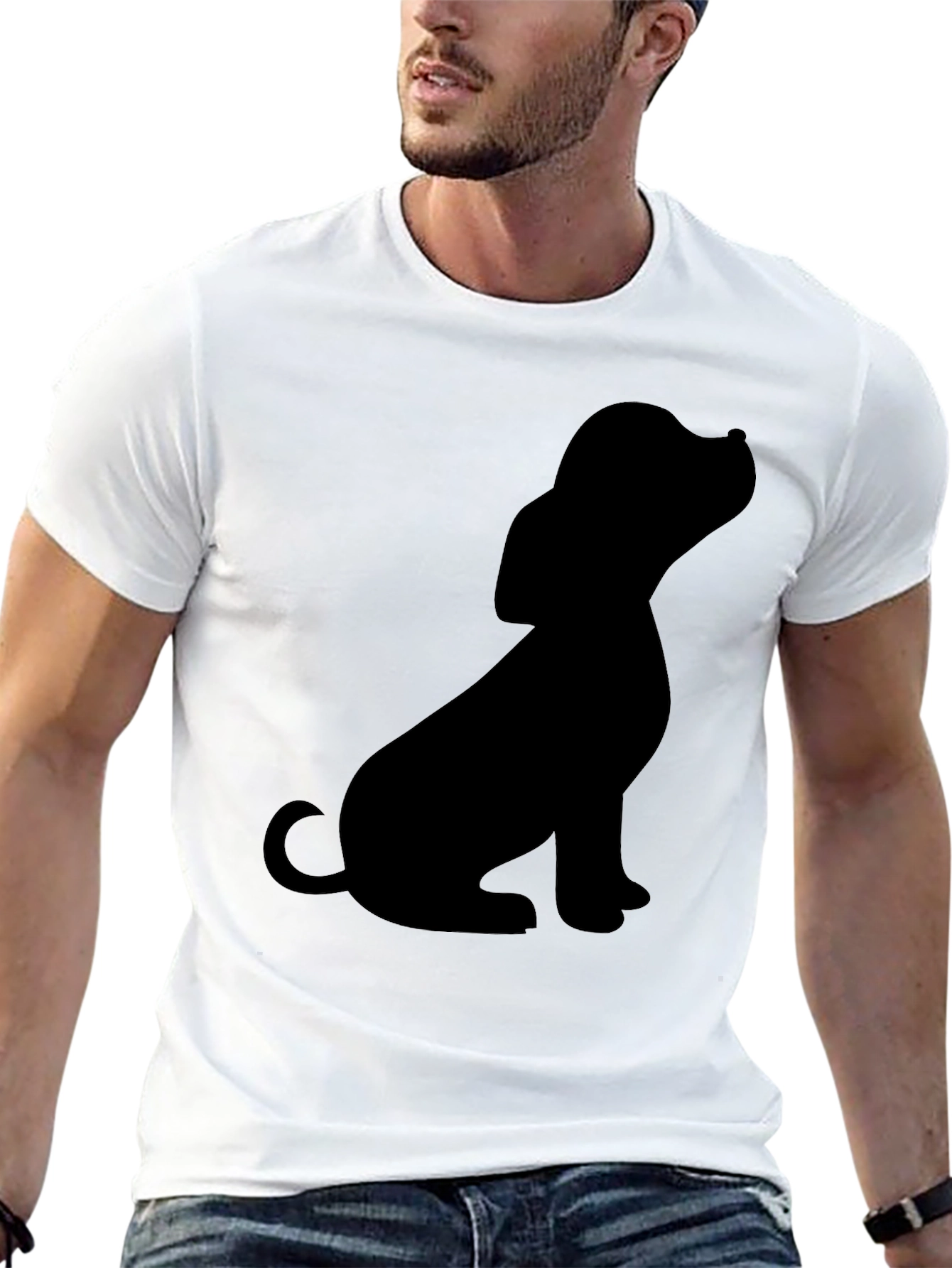 Black Dog Silhouette T-Shirt